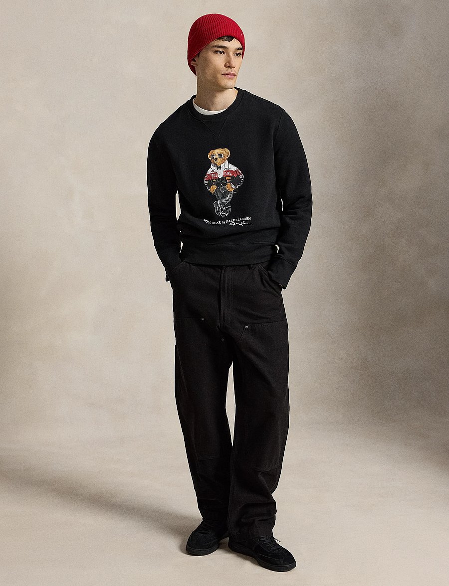 Polo Ralph Lauren - Polo Bear Fleece Sweatshirt - sweatshirts - polo black - 4
