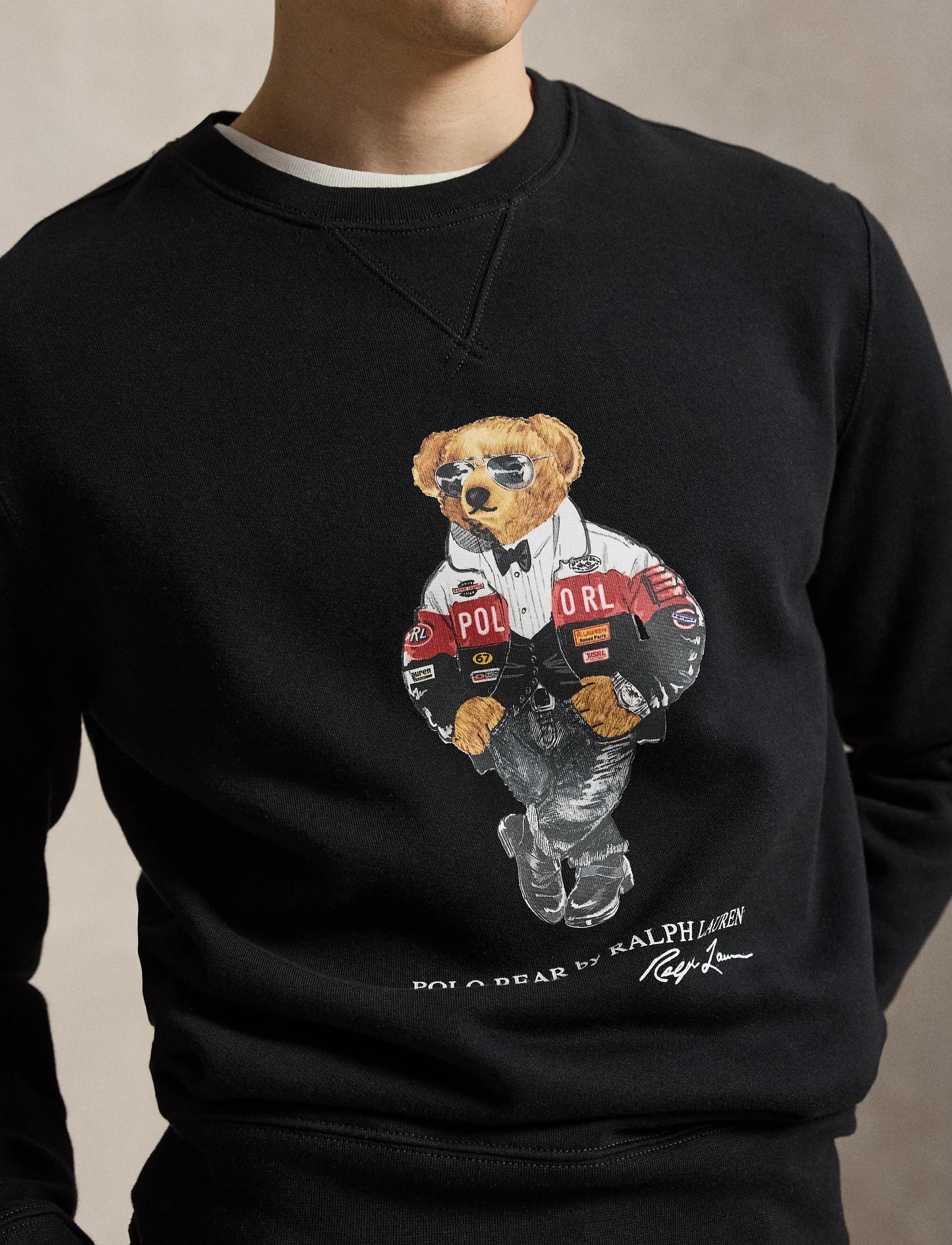 Polo Ralph Lauren - Polo Bear Fleece Sweatshirt - sweatshirts - polo black - 5