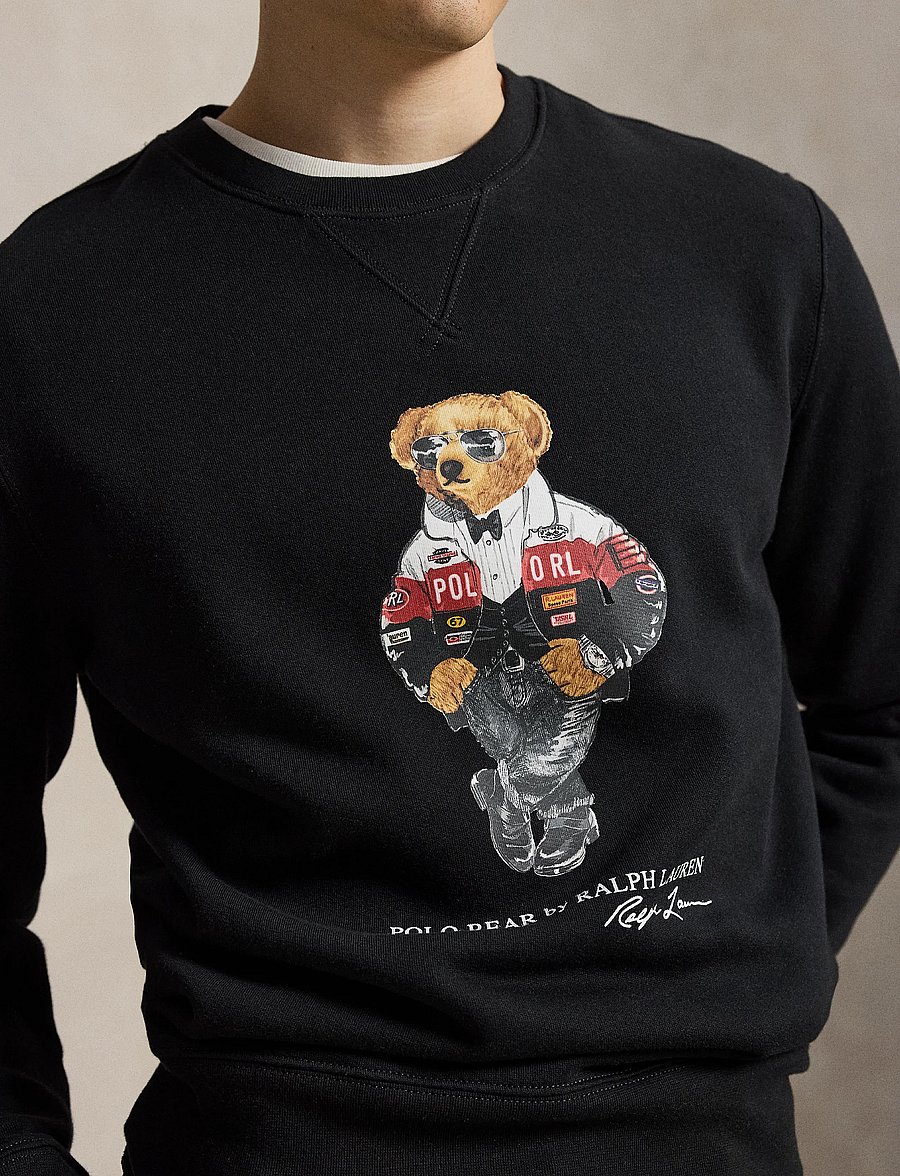 Polo Ralph Lauren - Polo Bear Fleece Sweatshirt - sweatshirts - polo black - 5