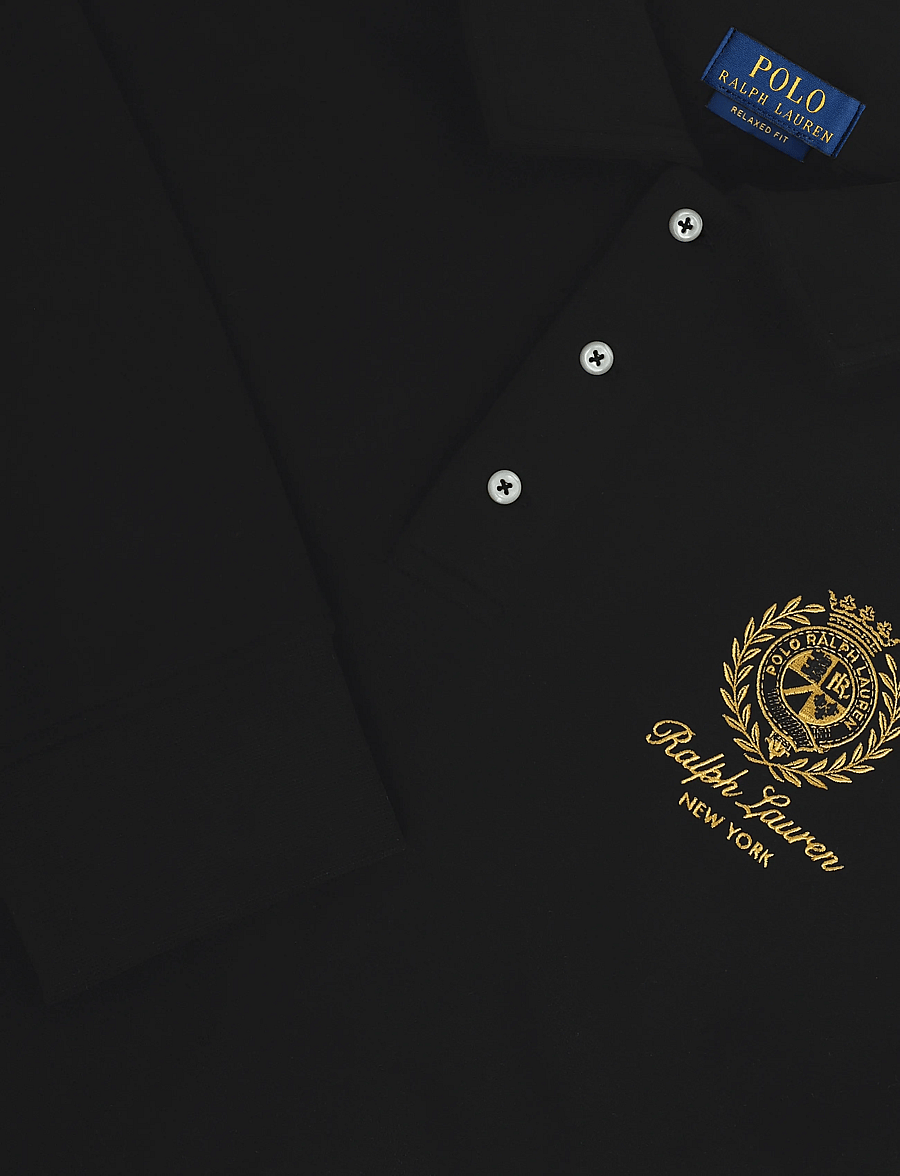 Polo Ralph Lauren - The RL Fleece Relaxed Crest Sweatshirt - poloer i strik med lange ærmer - polo black - 2