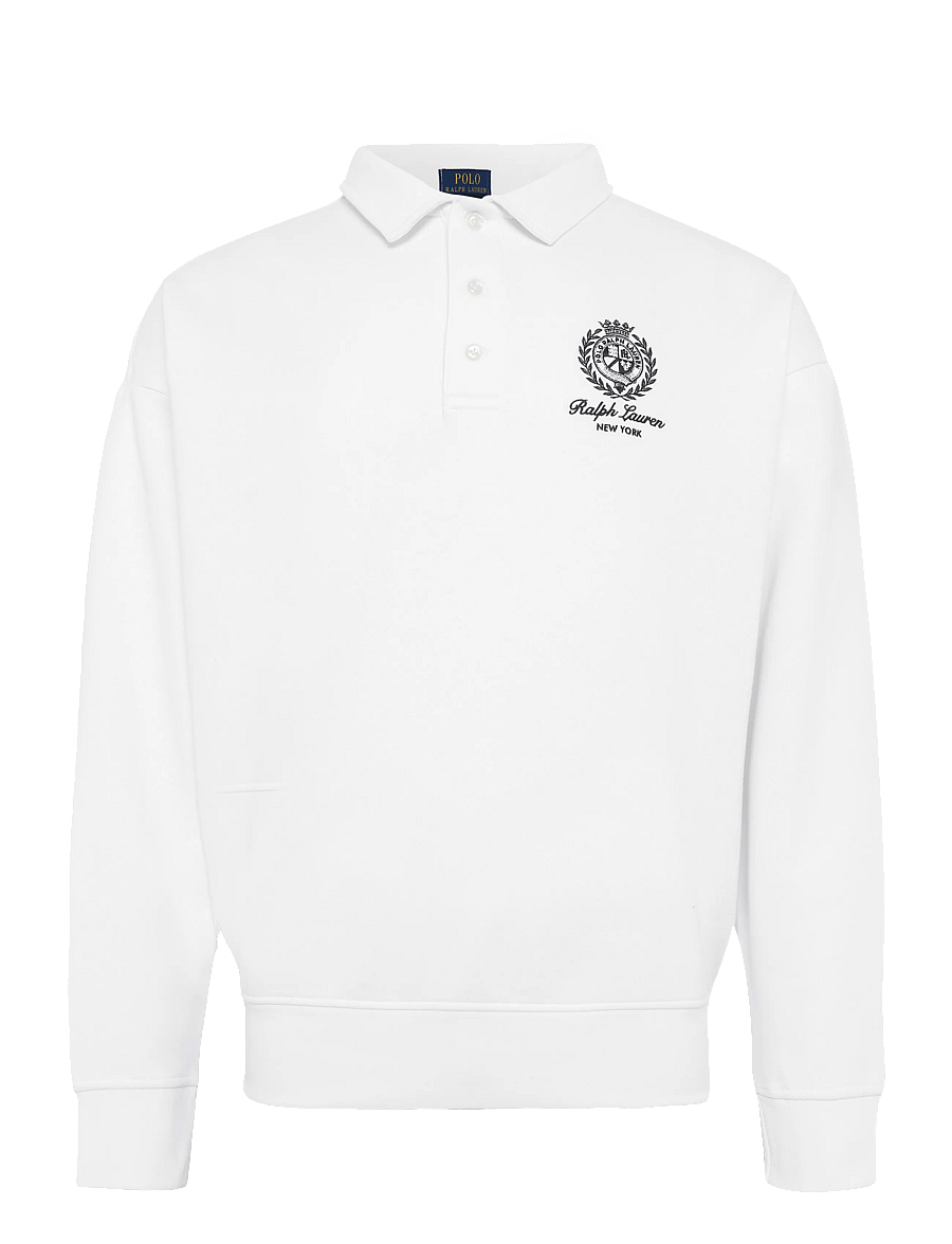 Polo Ralph Lauren - The RL Fleece Relaxed Crest Sweatshirt - poloer i strik med lange ærmer - trophy cream - 0