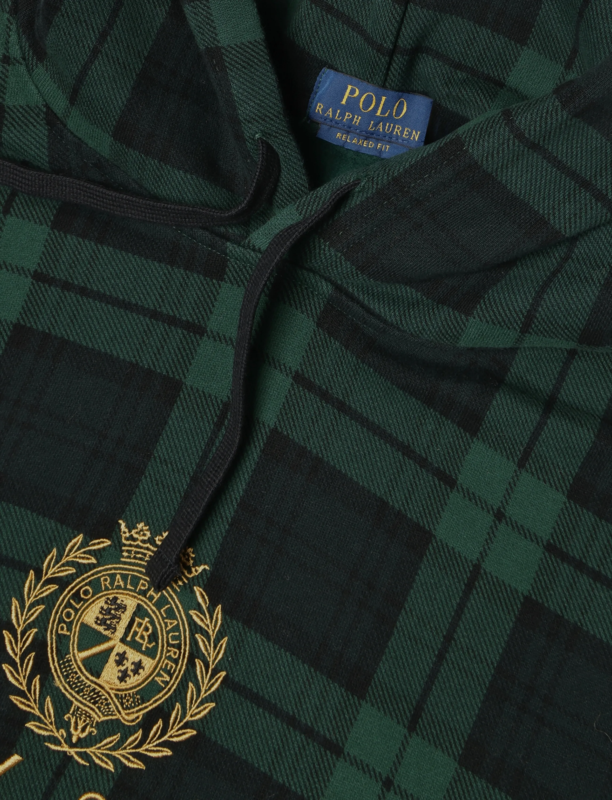 Polo Ralph Lauren - Relaxed Fit Crest-Embroidered Hoodie - blackwatch plaid - 5