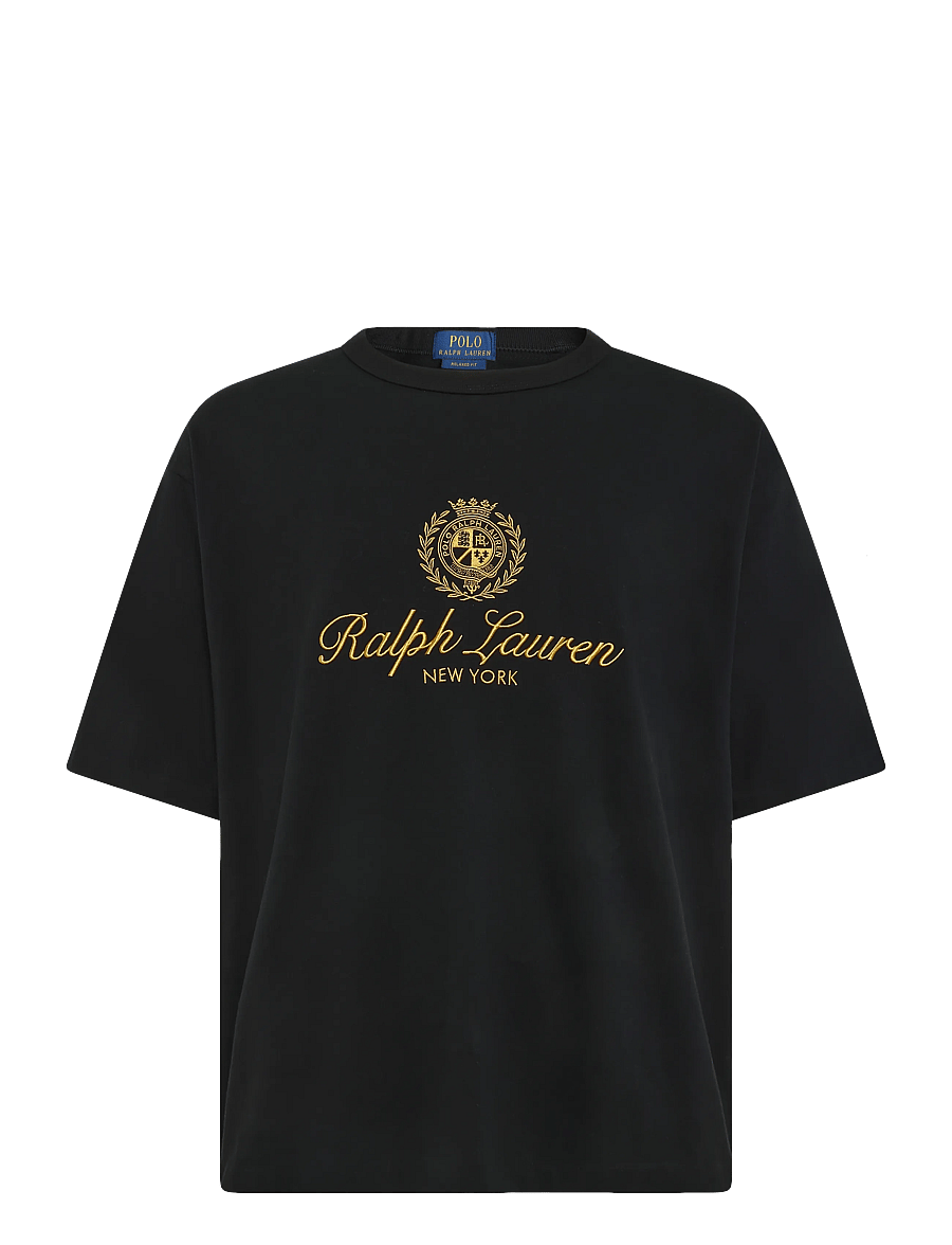 Polo Ralph Lauren - Relaxed Fit Crest-Embroidered T-Shirt - kurzärmelige t-shirts - polo black - 0