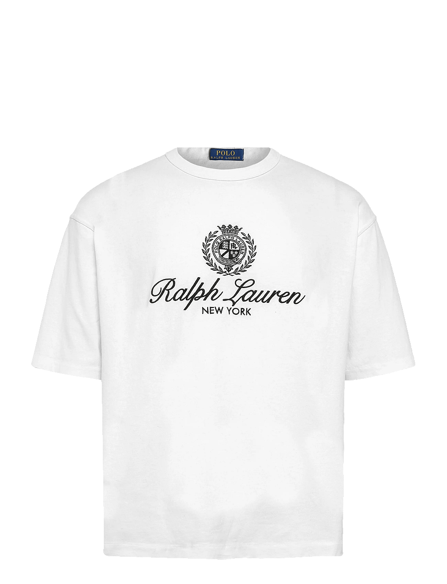 Polo Ralph Lauren - Relaxed Fit Crest-Embroidered T-Shirt - kurzärmelige t-shirts - trophy cream - 0