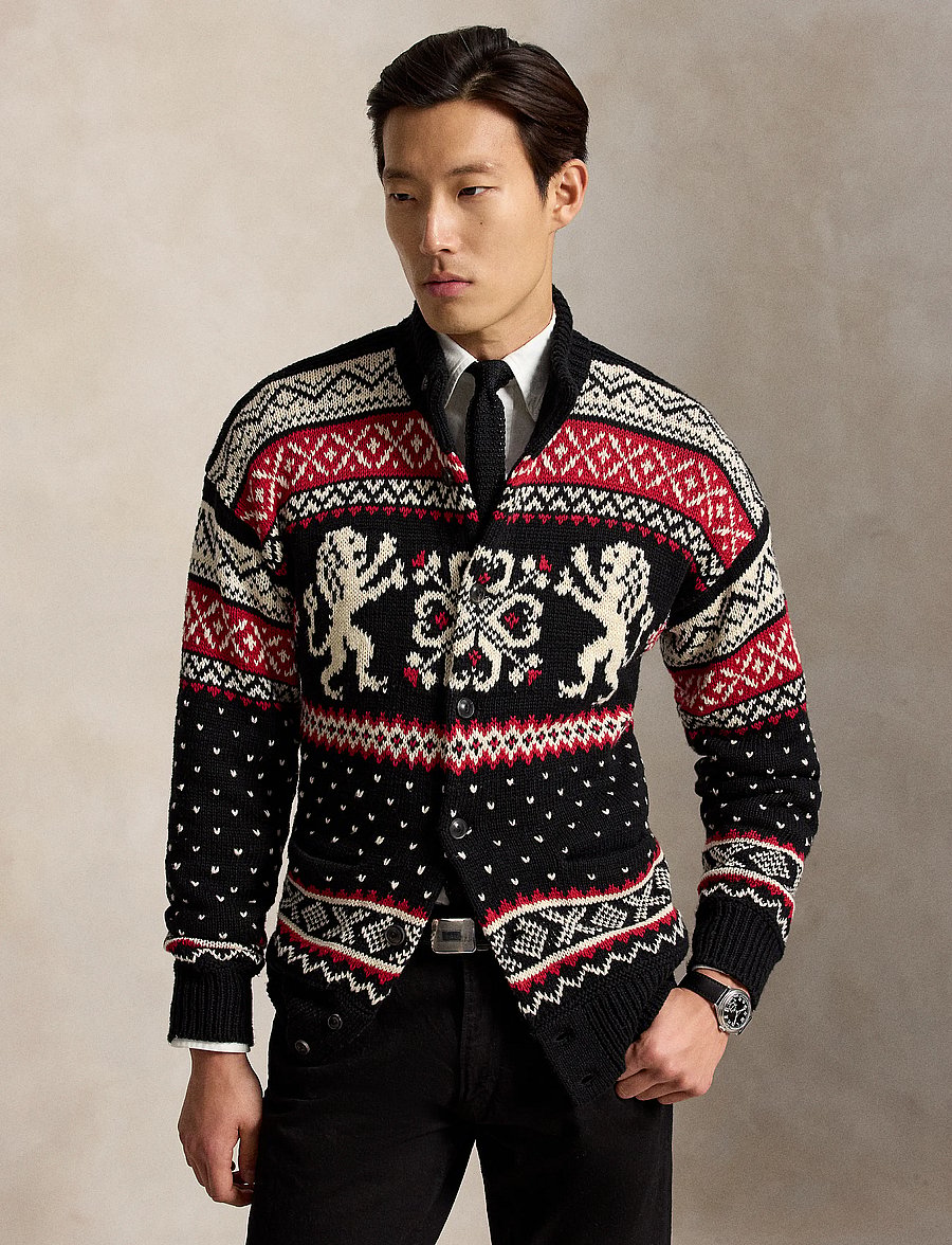 Polo Ralph Lauren - Relaxed Fit Cotton-Cashmere Cardigan - strickjacken - black combo - 1
