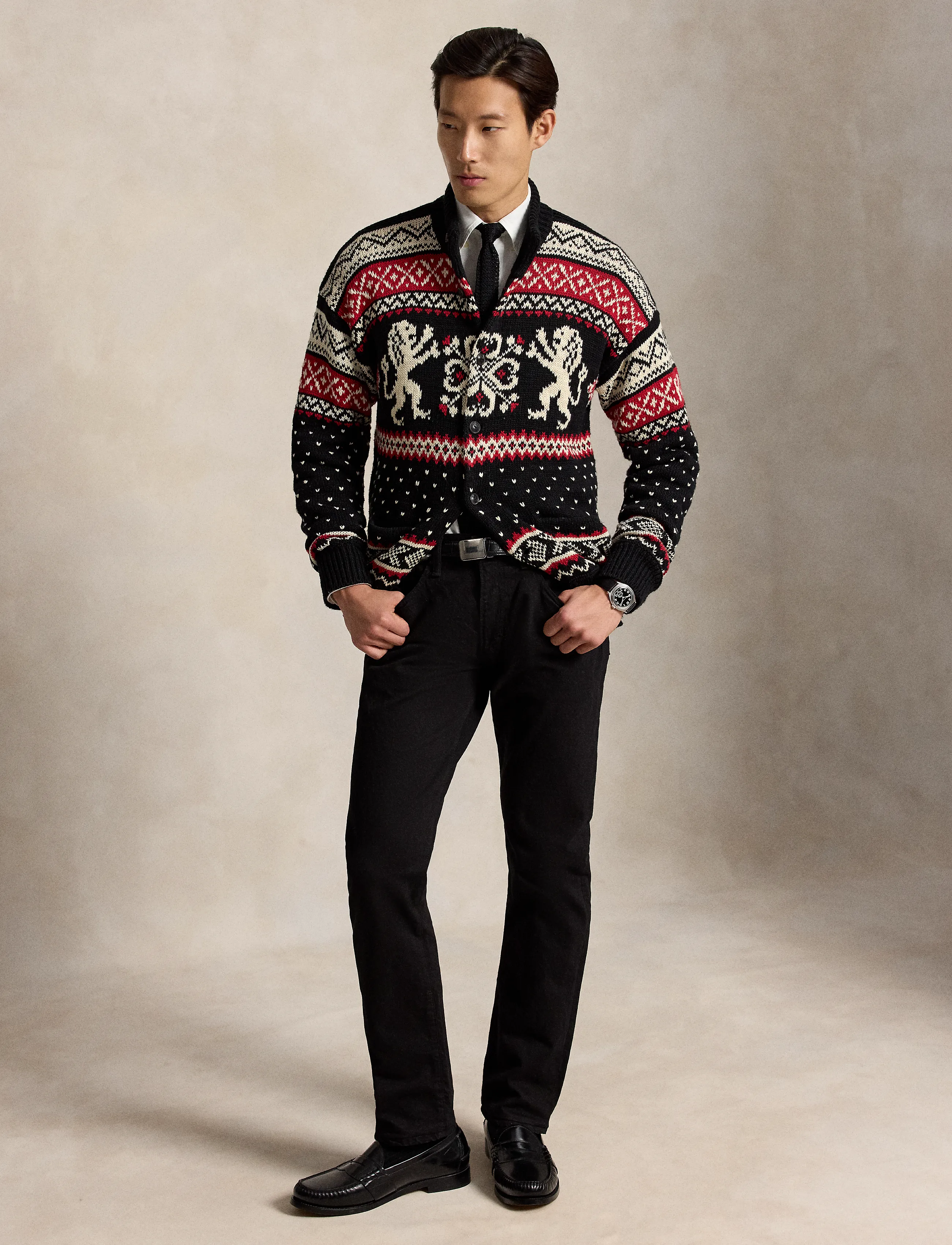 Polo Ralph Lauren - Relaxed Fit Cotton-Cashmere Cardigan - strickjacken - black combo - 5