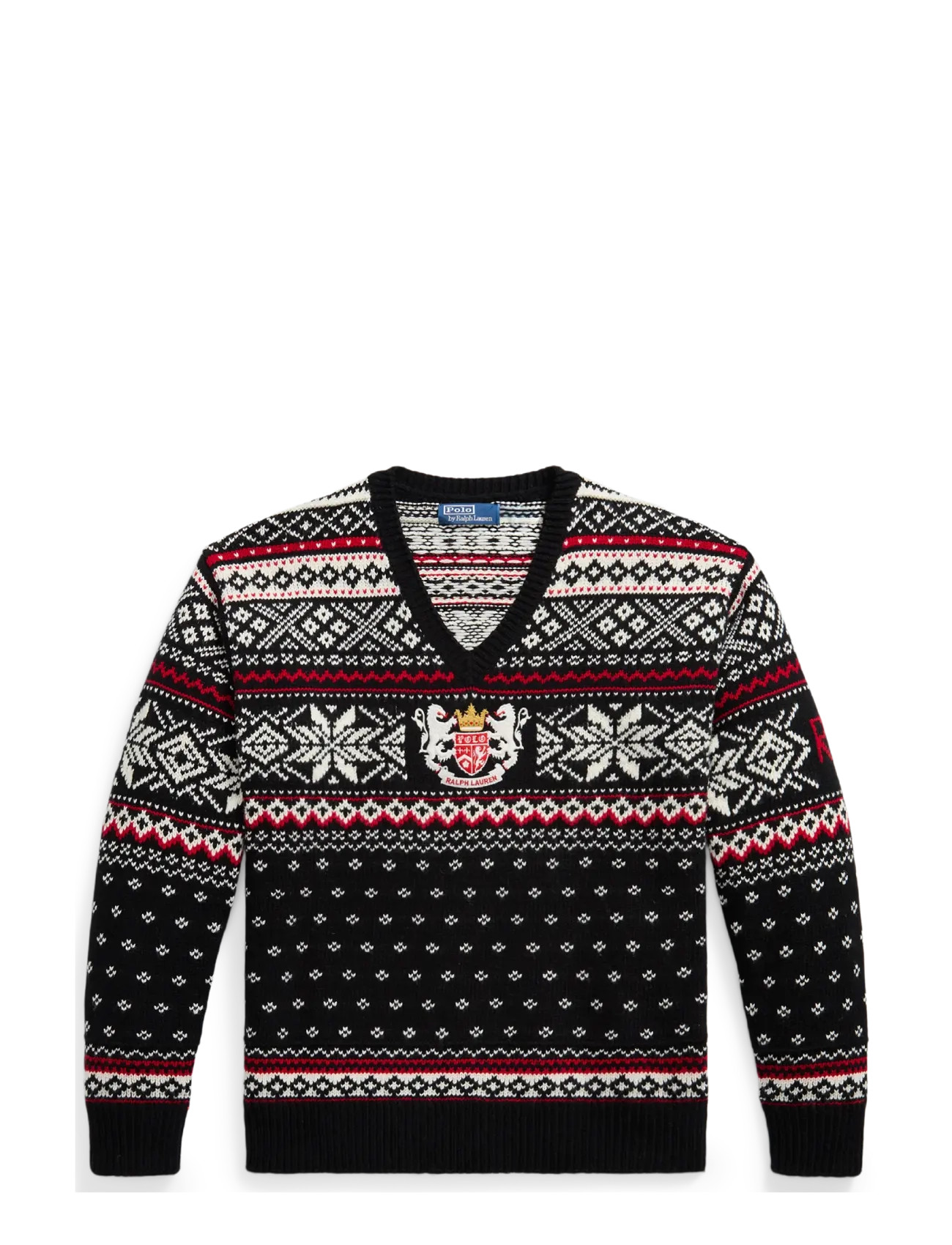 Polo Ralph Lauren Embroidered Wool Sweater - Kleidung - BLACK COMBO / multi
