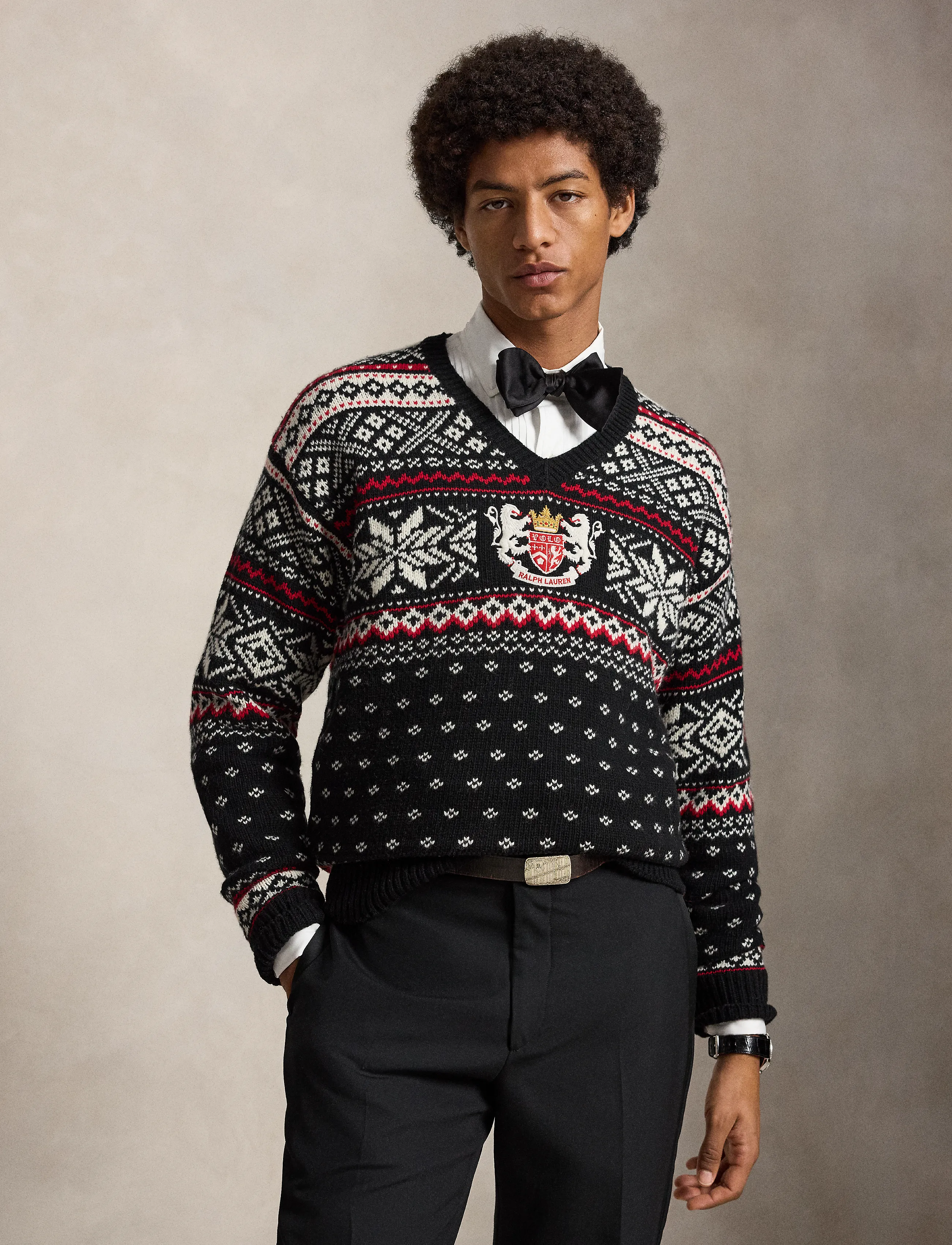 Polo Ralph Lauren Embroidered Wool Sweater - Nach Anlass kaufen - BLACK COMBO / multi