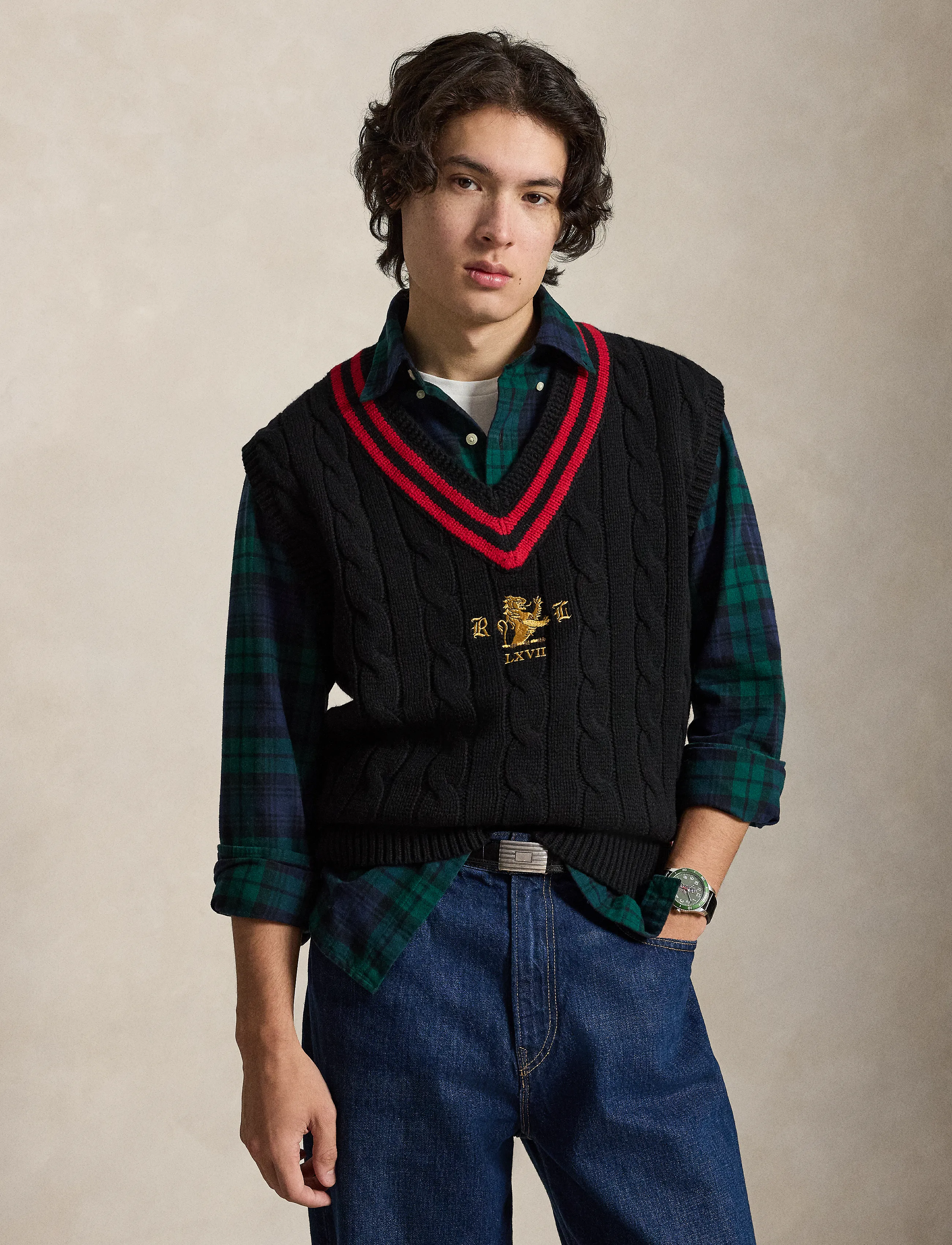 Polo Ralph Lauren Wool Cricket Sweater Vest - Nach Anlass kaufen - BLACK COMBO / black