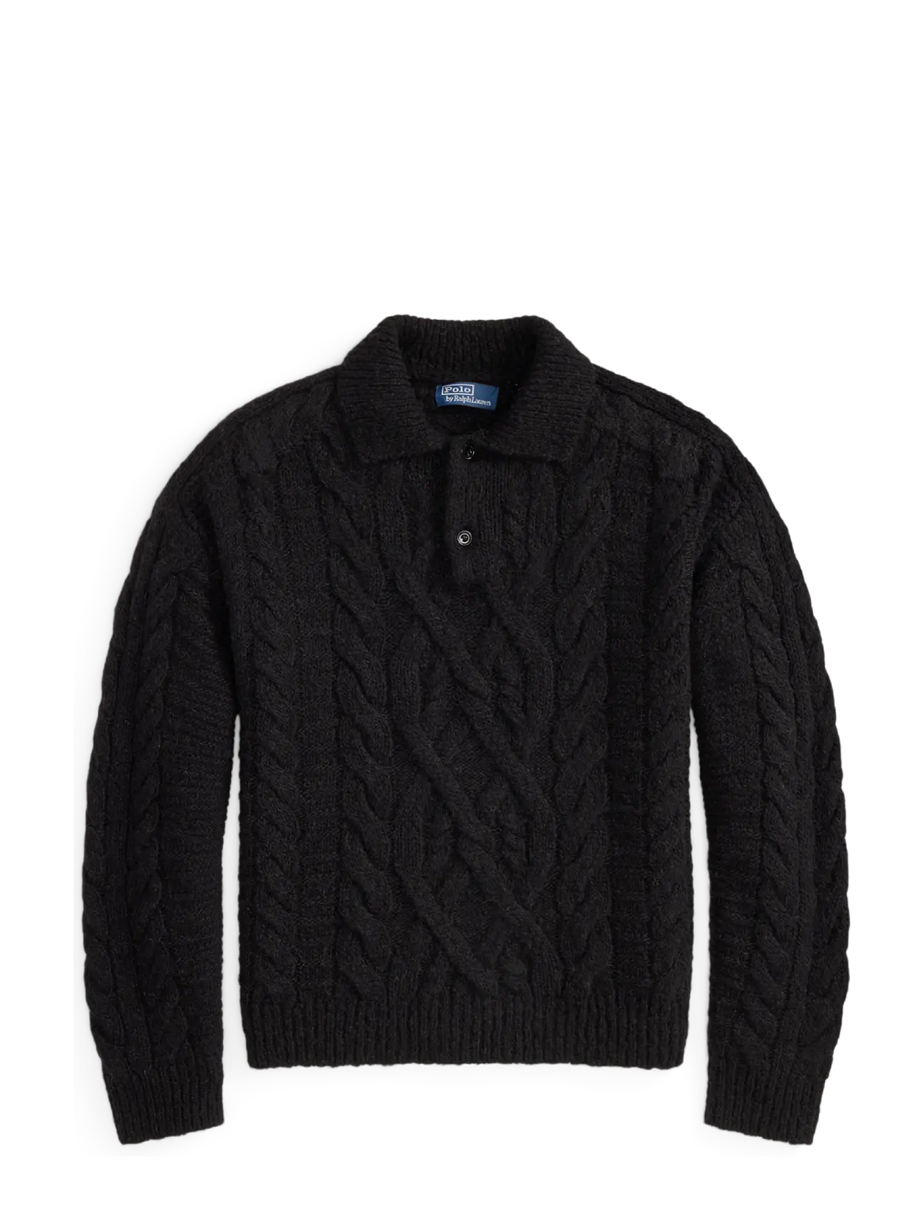 Polo Ralph Lauren Aran-Knit Wool-Alpaca Sweater - Kudumid - POLO BLACK / black