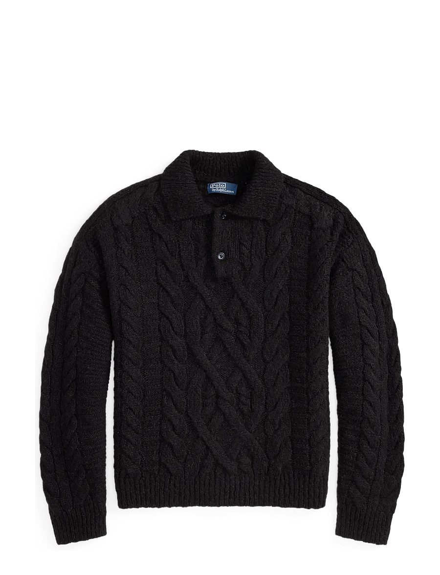 Polo Ralph Lauren - Aran-Knit Wool-Alpaca Sweater - polo black - 1