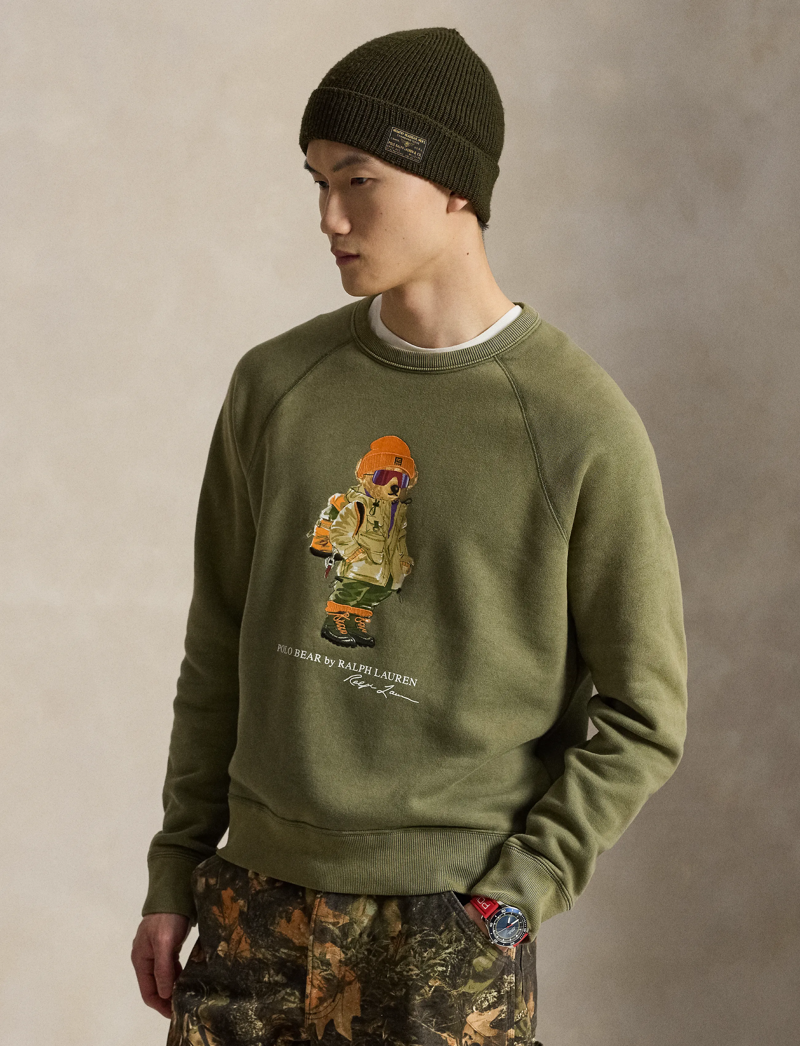 Polo Ralph Lauren Polo Bear Fleece Sweatshirt - Polo Ralph Lauren - CRUISE OLIVE / khaki/green