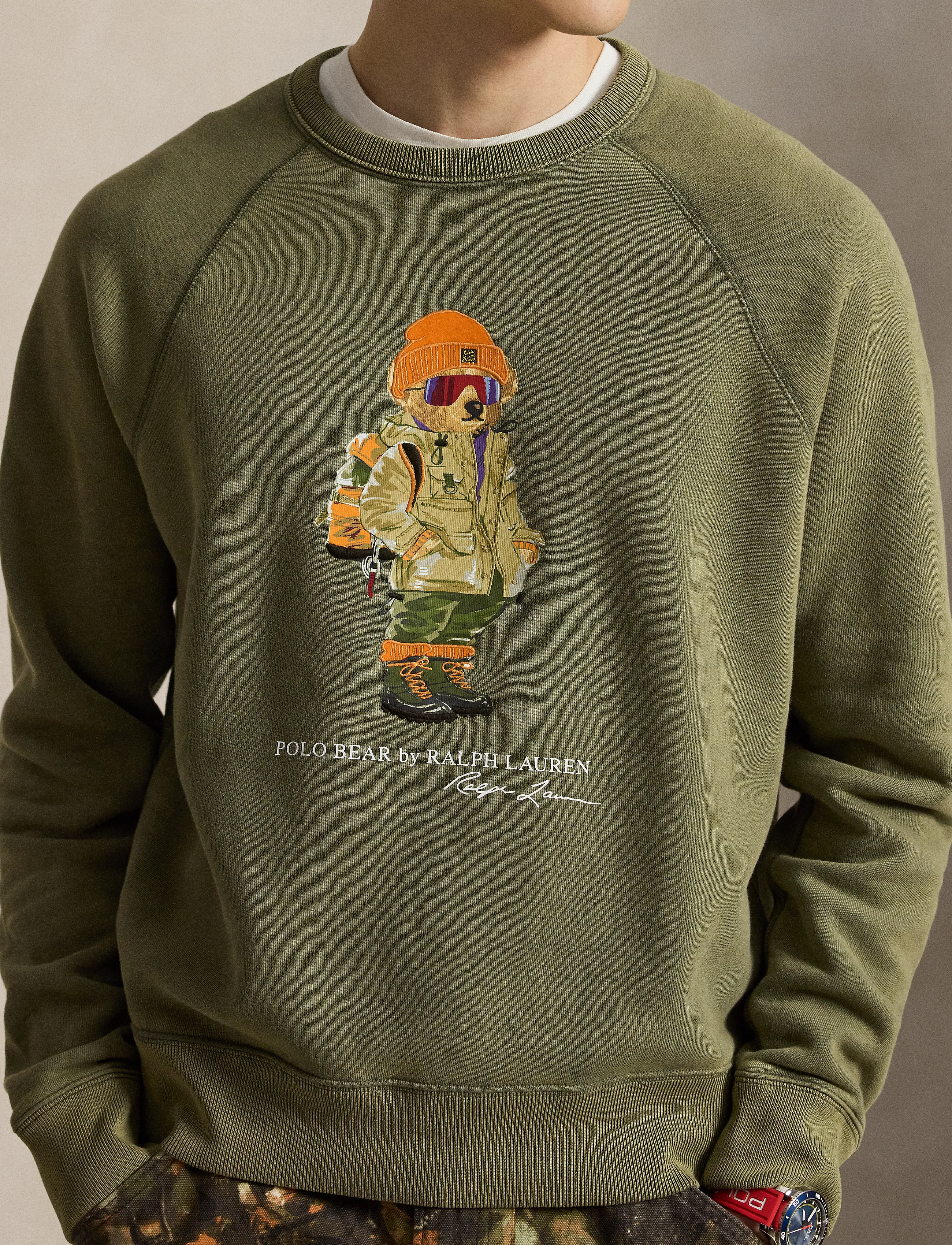 Polo Ralph Lauren - Polo Bear Fleece Sweatshirt - cruise olive - 4