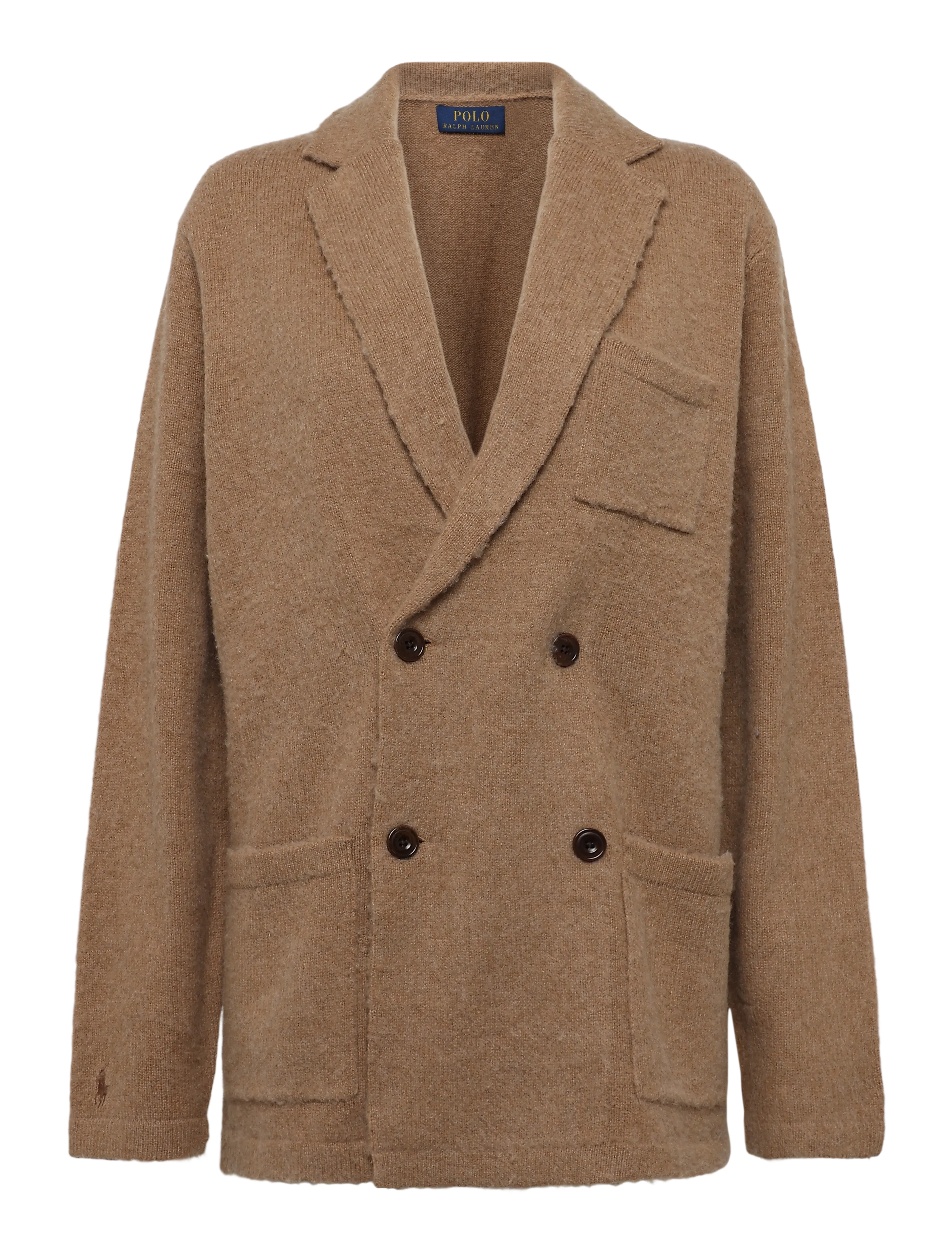 Polo Ralph Lauren Wool-Cashmere Blazer Cardigan - Strik - CROUTON TAN HEATH / beige