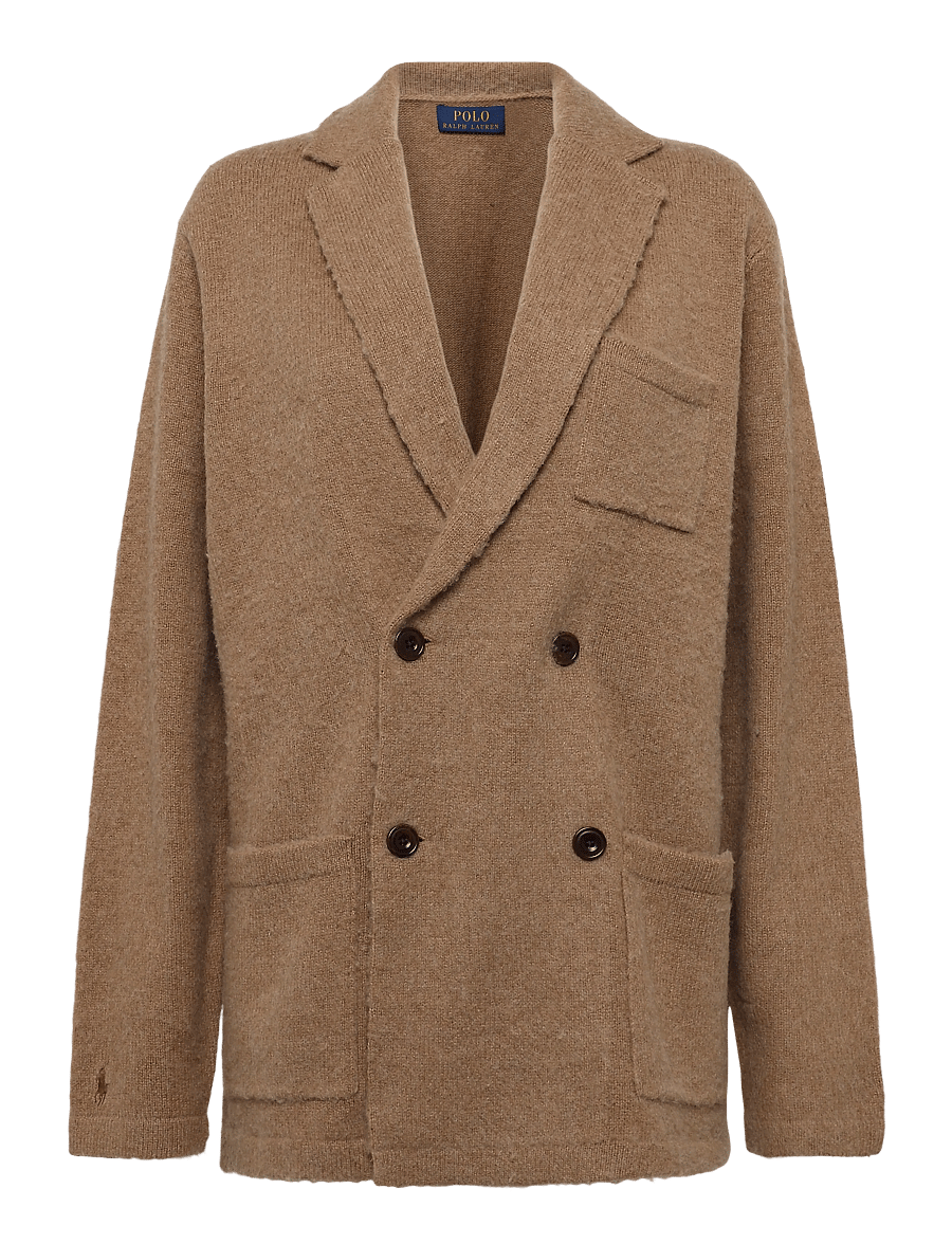 Polo Ralph Lauren - Wool-Cashmere Blazer Cardigan - cardigans - crouton tan heath - 0