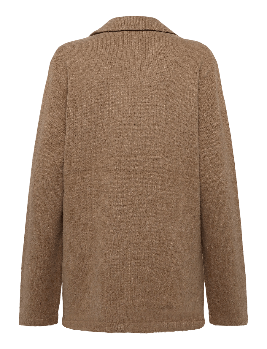 Polo Ralph Lauren - Wool-Cashmere Blazer Cardigan - cardigans - crouton tan heath - 1