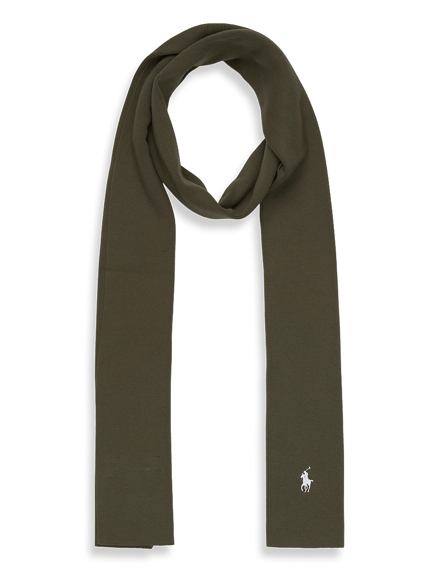 Polo Ralph Lauren - 32/3 COTTON-SWTR-SCARF - winterschals - cruise olive w/ c - 0