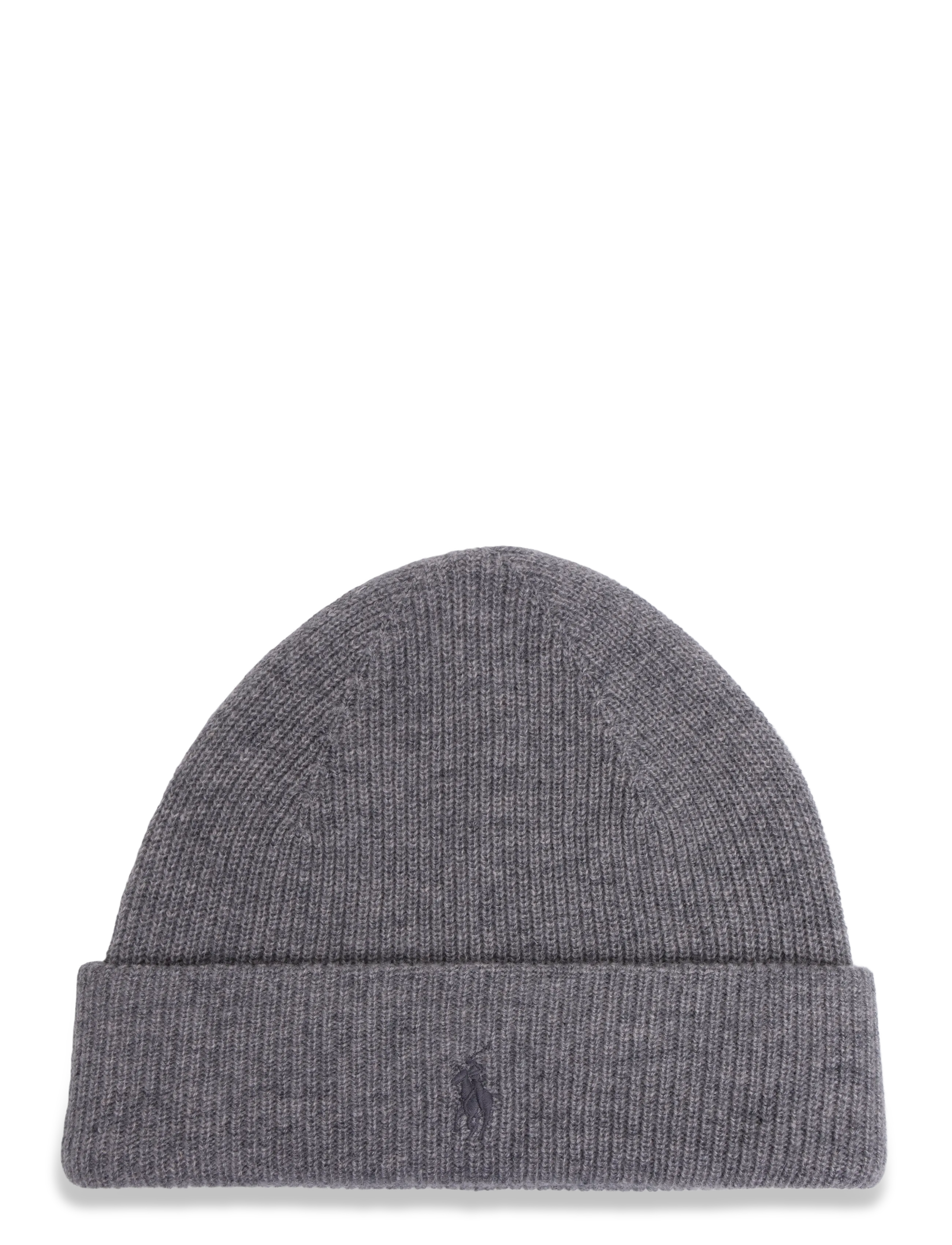 Polo Ralph Lauren 2/27 Cashmere Wash-Swtr-Hat, Mænd, Ribstrikket Hue, Grå, Str: ONE SIZE
