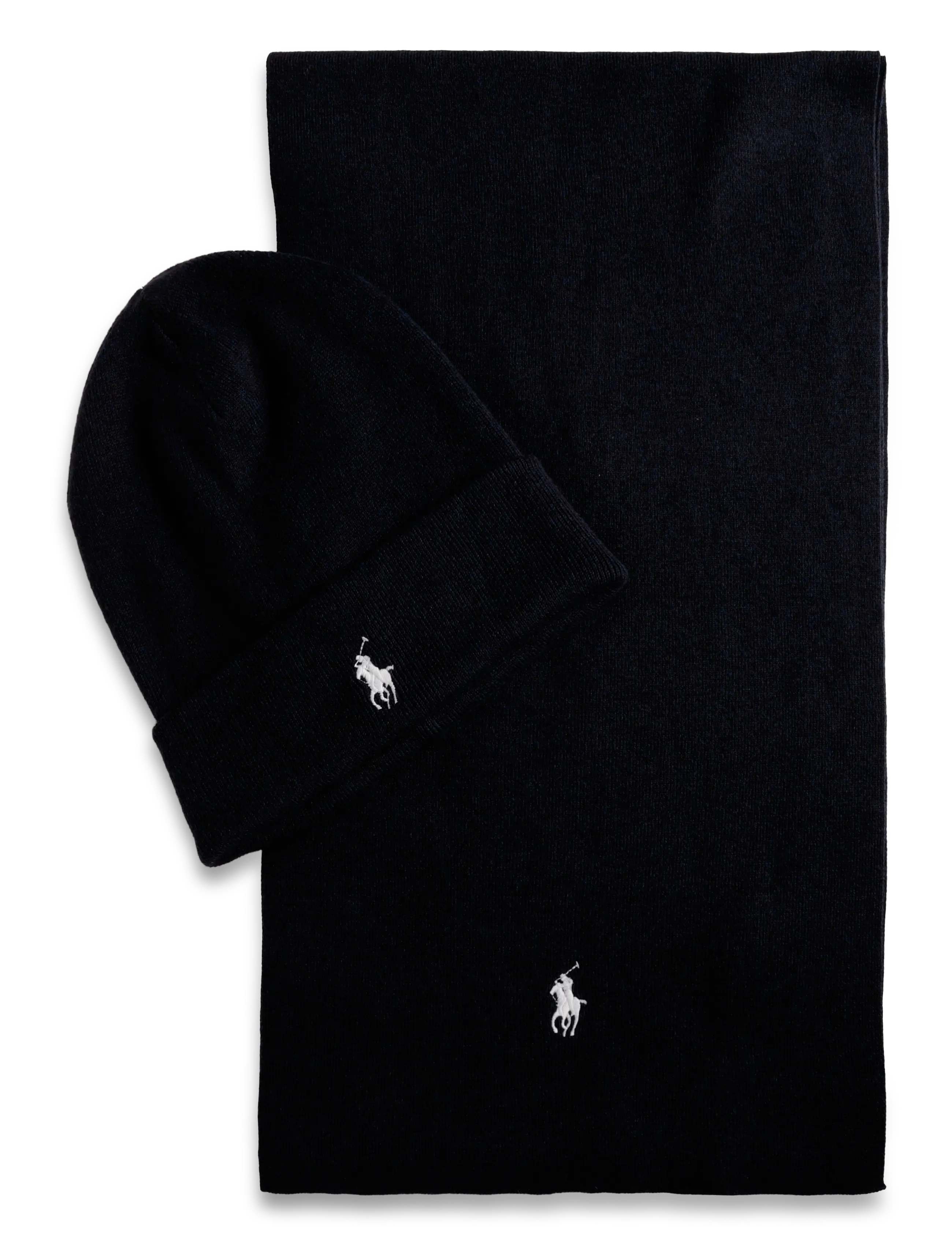 Polo Ralph Lauren - Rib-Knit Cotton Beanie & Scarf Gift Set - kupuj według okazji - navy hthr w/ c173 - 3