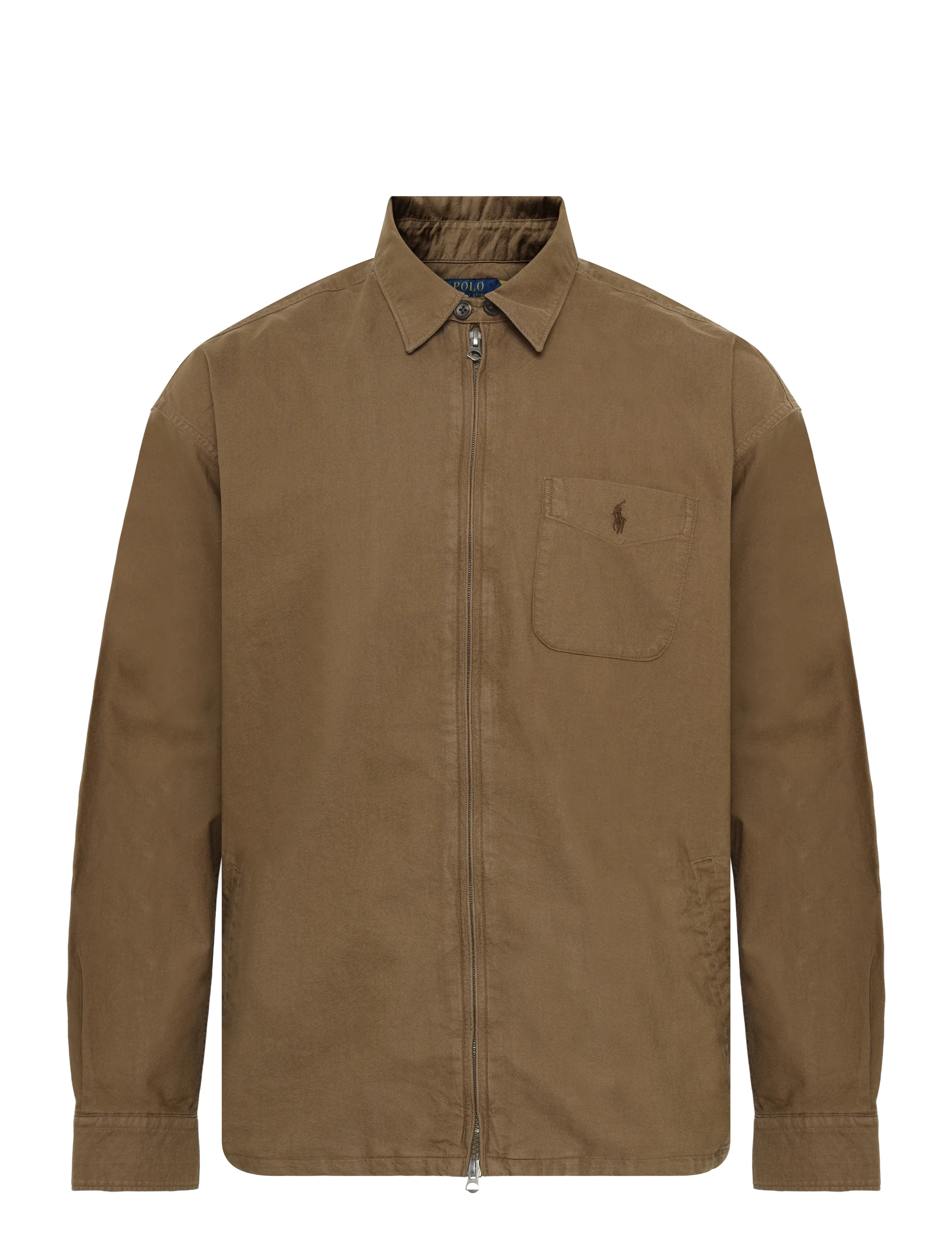 Polo Ralph Lauren Relaxed Oxford Full-Zip Overshirt - Inspiration - CHESTNUT / brown
