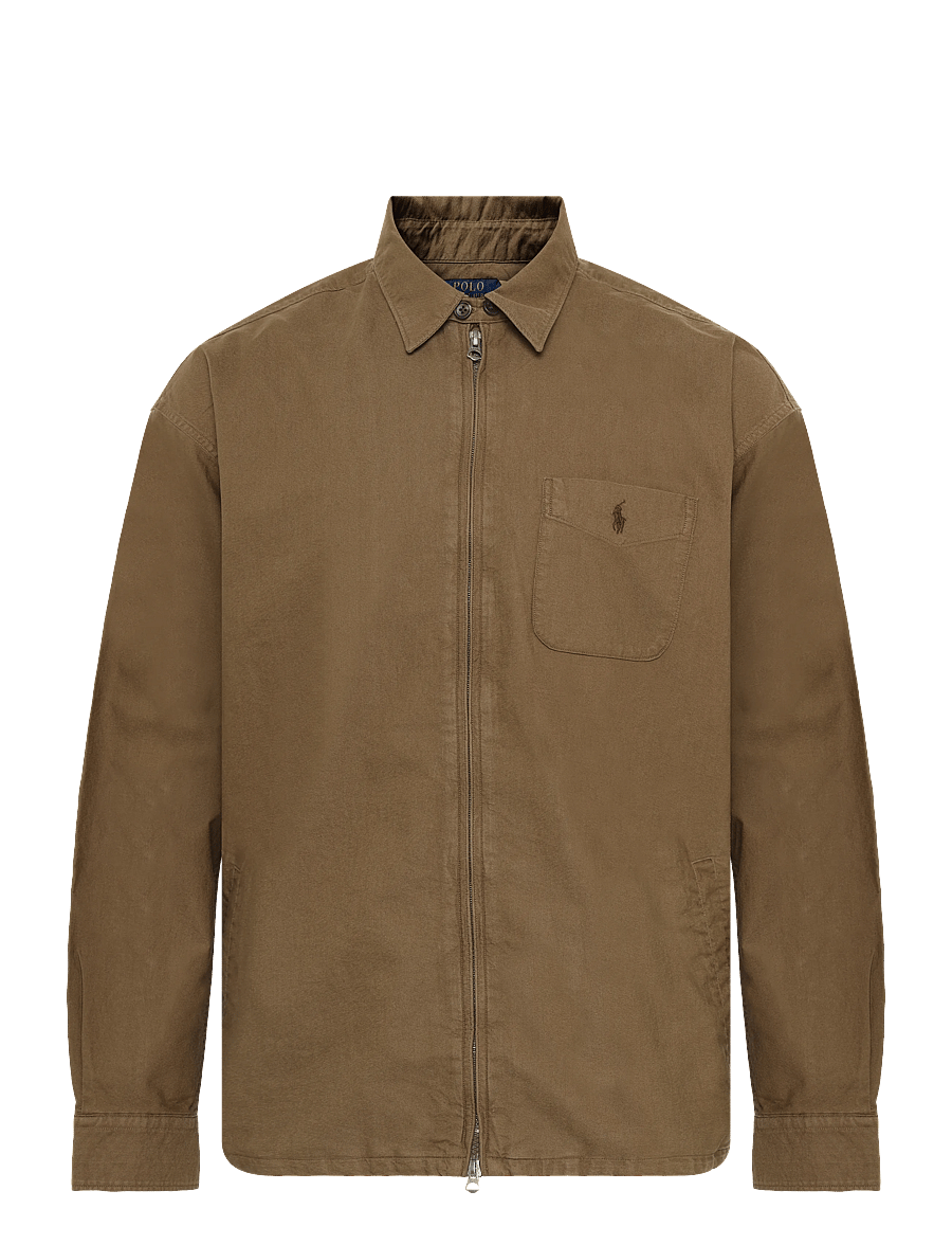 Polo Ralph Lauren - Relaxed Oxford Full-Zip Overshirt - vestes de printemps - chestnut - 0