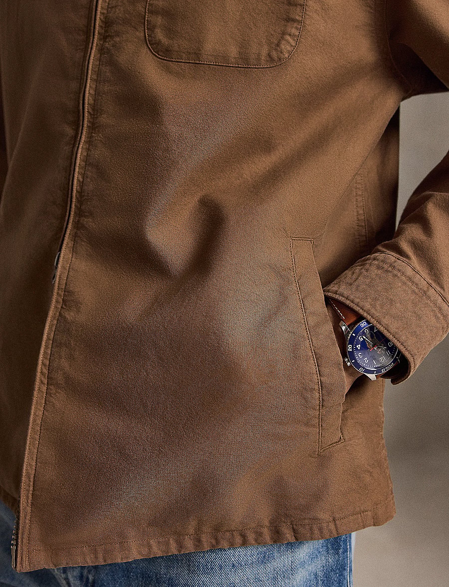 Polo Ralph Lauren - Relaxed Oxford Full-Zip Overshirt - vestes de printemps - chestnut - 4