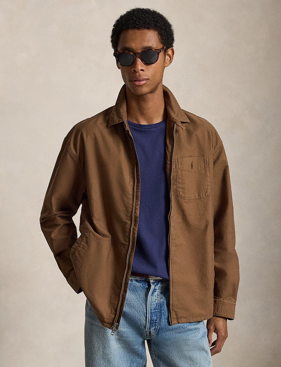 Polo Ralph Lauren - Relaxed Oxford Full-Zip Overshirt - vestes de printemps - chestnut - 5