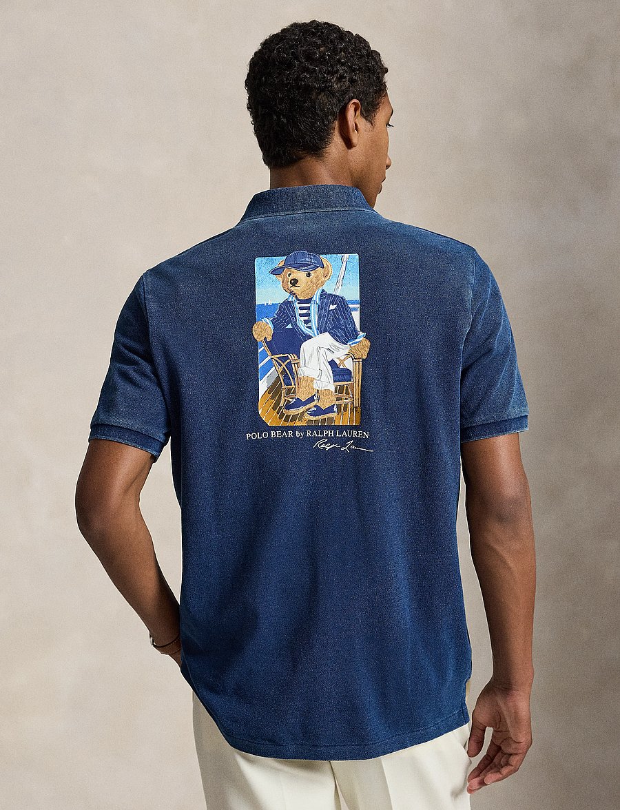 Polo Ralph Lauren - Classic Fit Polo Bear Mesh Polo Shirt - lühikeste varrukatega polod - newport bear- med - 2