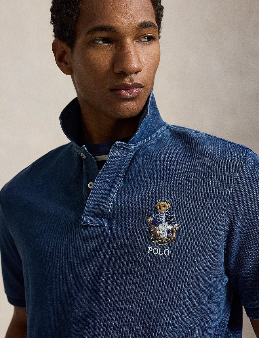 Polo Ralph Lauren - Classic Fit Polo Bear Mesh Polo Shirt - lühikeste varrukatega polod - newport bear- med - 3