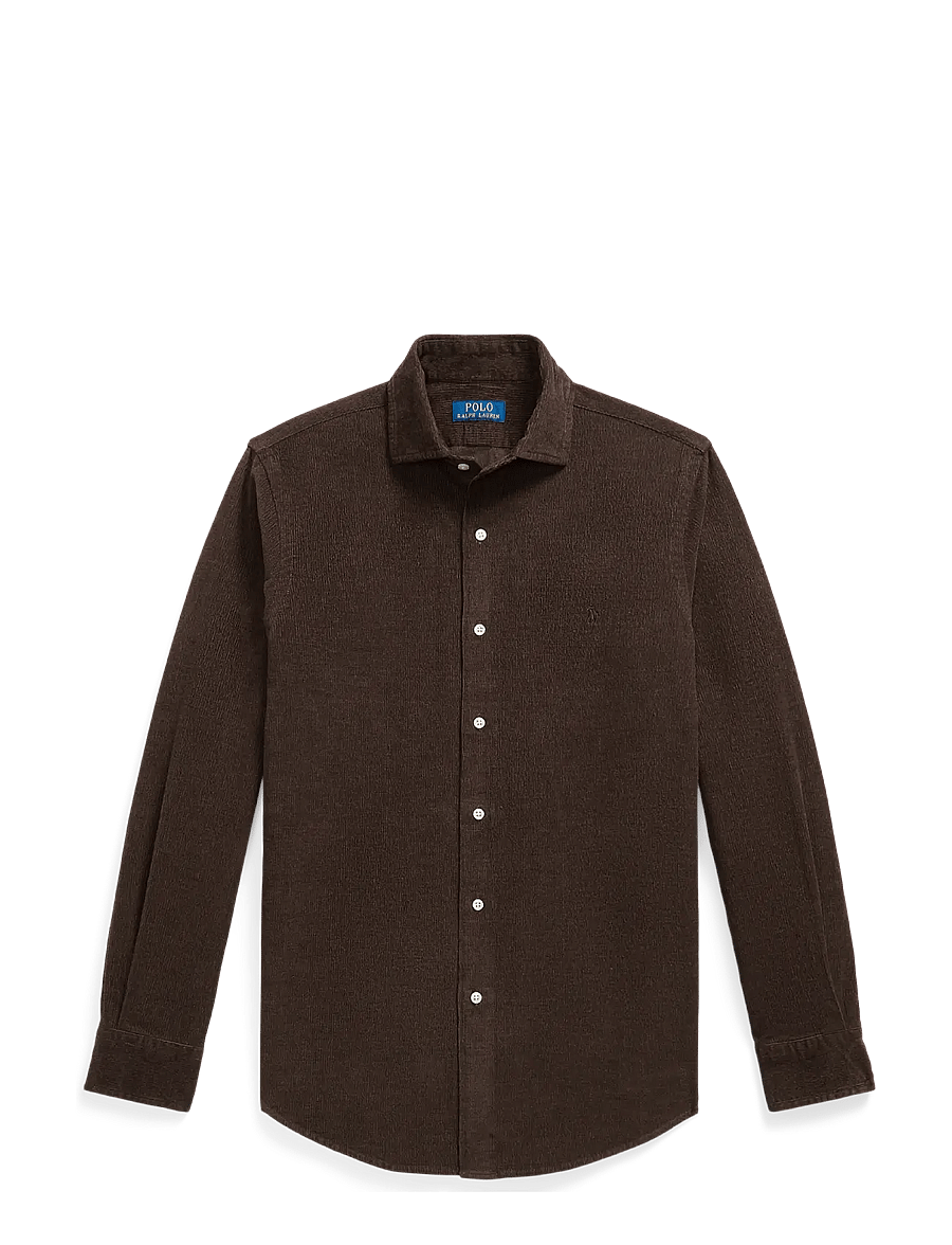 Polo Ralph Lauren - Custom Fit Stretch Corduroy Shirt - cordhemden - alpine brown heat - 0