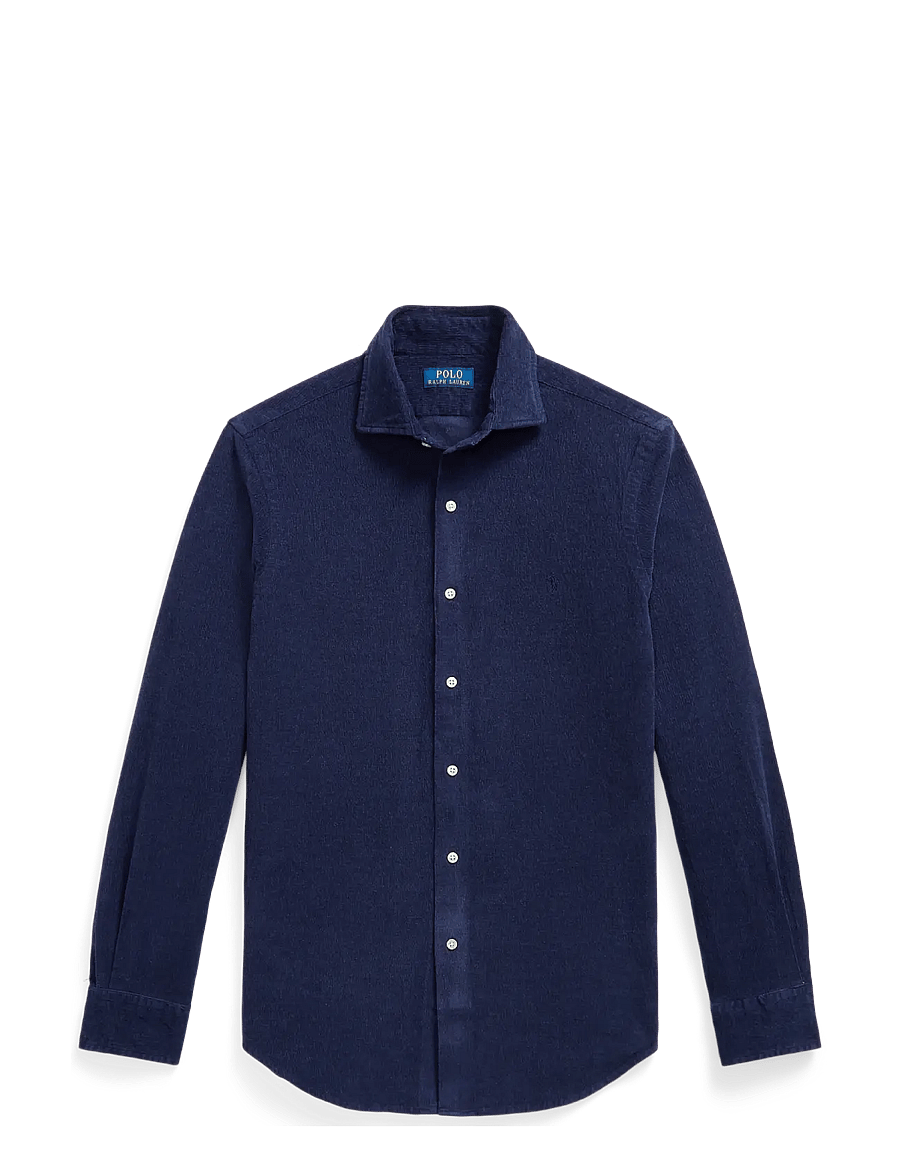 Polo Ralph Lauren - Custom Fit Stretch Corduroy Shirt - manchesterskjortor - spring navy heath - 0