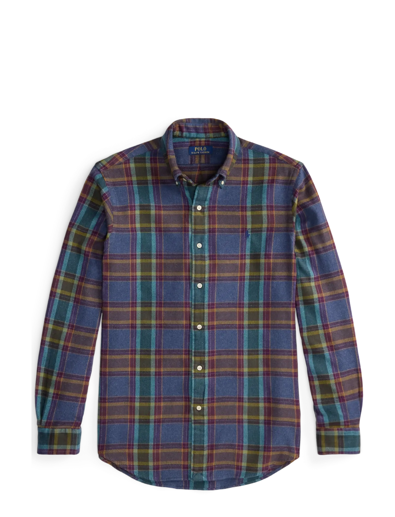 Polo Ralph Lauren Custom Fit Plaid Flannel Shirt - Inspiration - 7401 BLUE PURPLE / blue