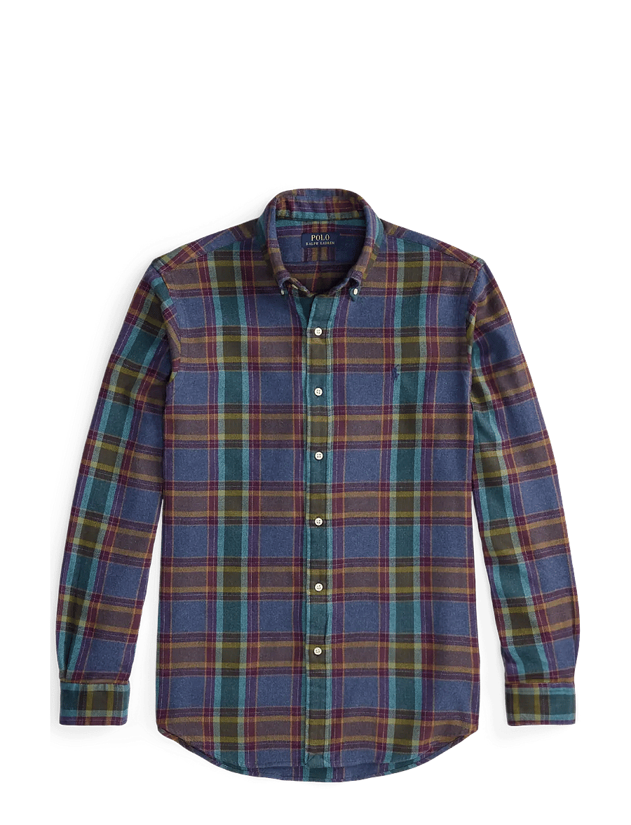 Polo Ralph Lauren - Custom Fit Plaid Flannel Shirt - karierte hemden - 7401 blue purple - 1