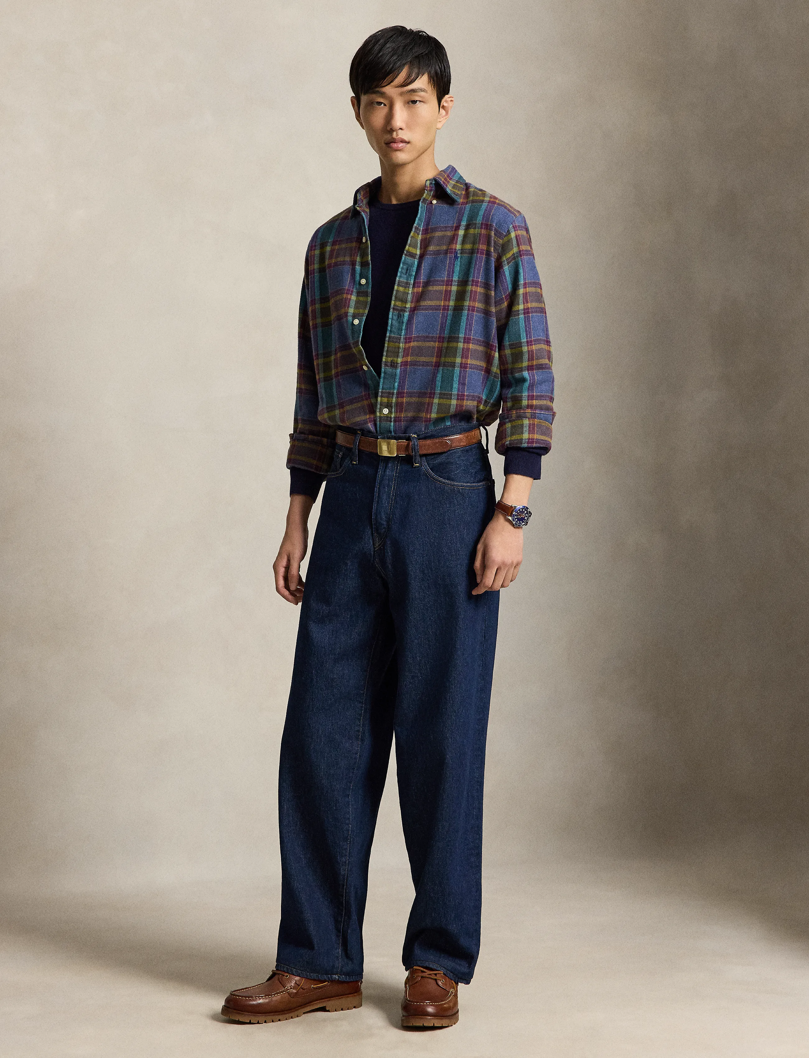 Polo Ralph Lauren - Custom Fit Plaid Flannel Shirt - karierte hemden - 7401 blue purple - 3
