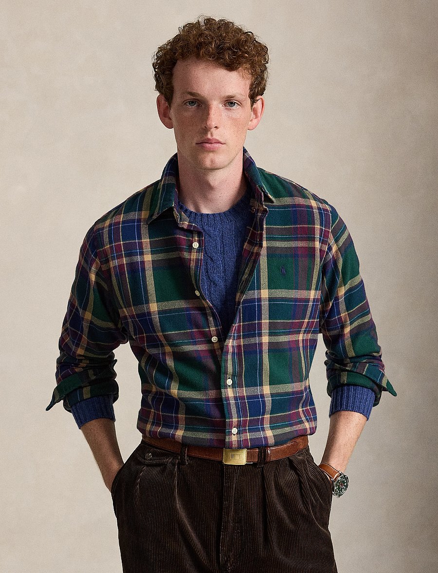 Polo Ralph Lauren - Custom Fit Plaid Flannel Shirt - flannel shirts - 7402 forest burgu - 0