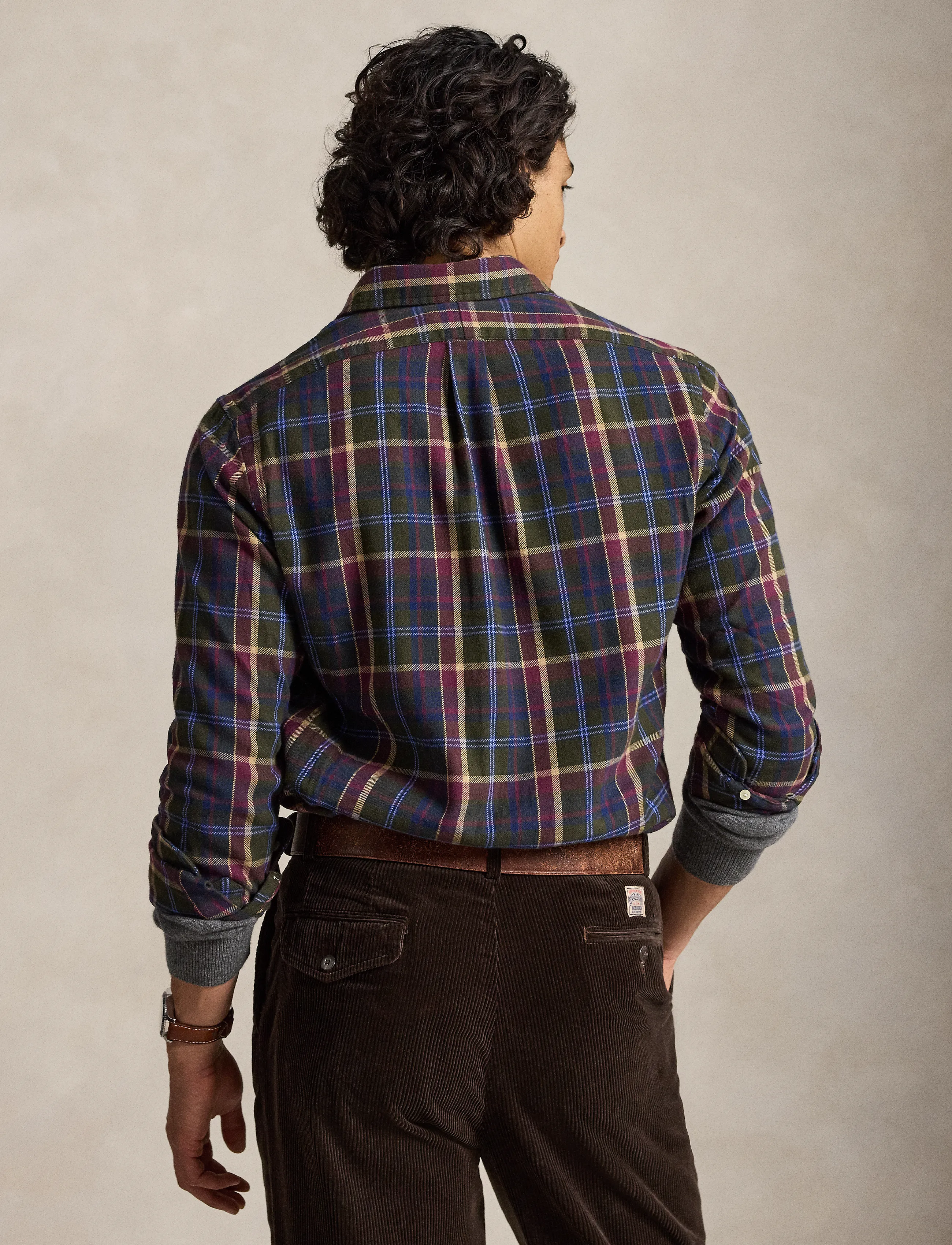 Polo Ralph Lauren - Custom Fit Plaid Flannel Shirt - flannel-skjorter - 7403b olive berry - 4