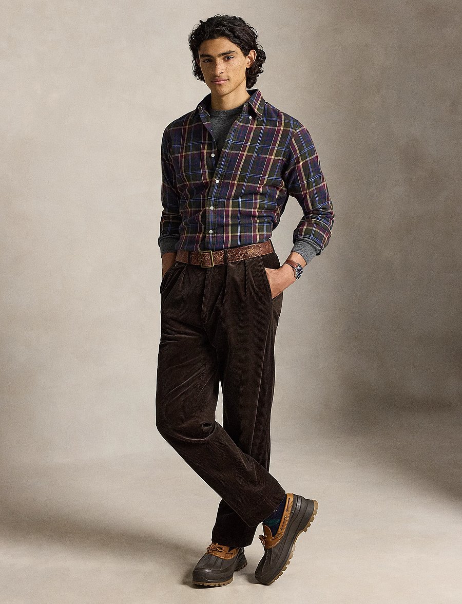 Polo Ralph Lauren - Custom Fit Plaid Flannel Shirt - flannel-skjorter - 7403b olive berry - 5