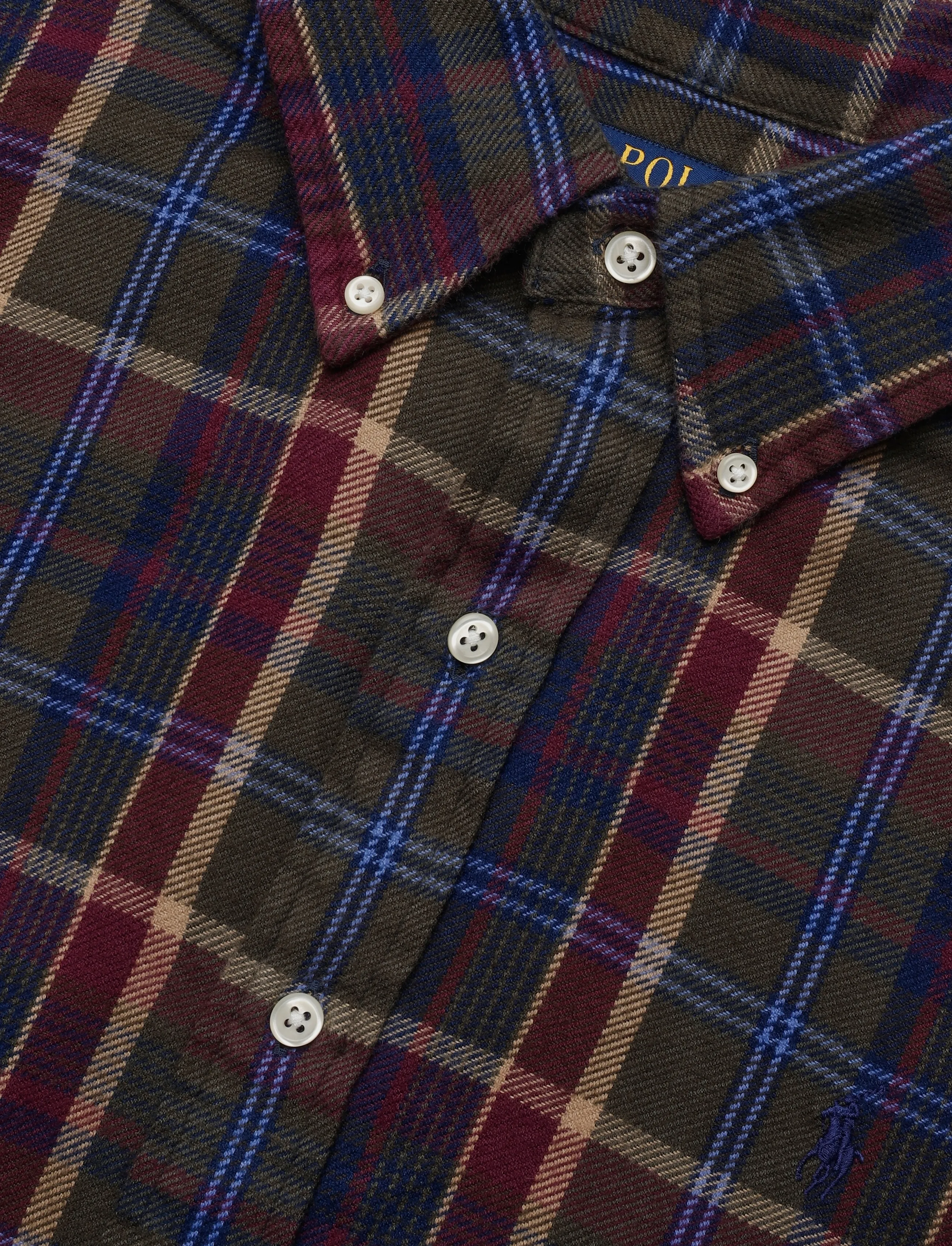 Polo Ralph Lauren - BRUSHED FLANNEL-WVN-SHIRT - flannel shirts - 7403b olive berry - 2