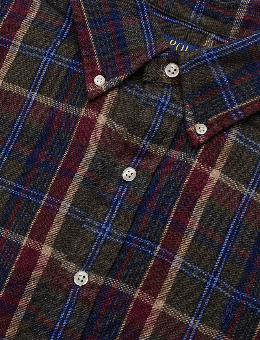 Polo Ralph Lauren - BRUSHED FLANNEL-WVN-SHIRT - flanell-hemden - 7403b olive berry - 2