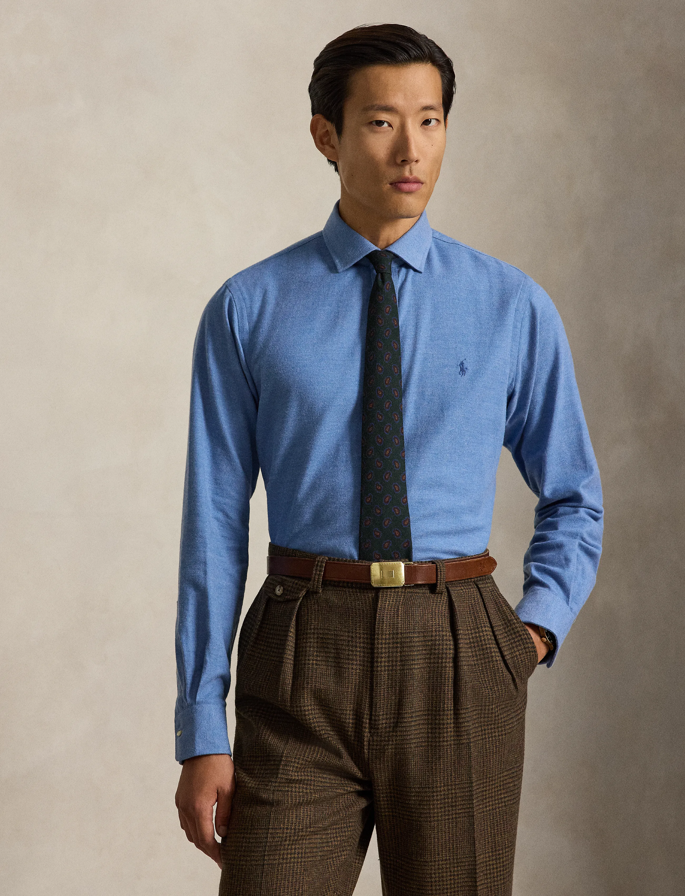 Polo Ralph Lauren HV WT PERFRMC TWILL-WVN-SHIRT - Särgid - BLUE BORAGE HEATH / blue
