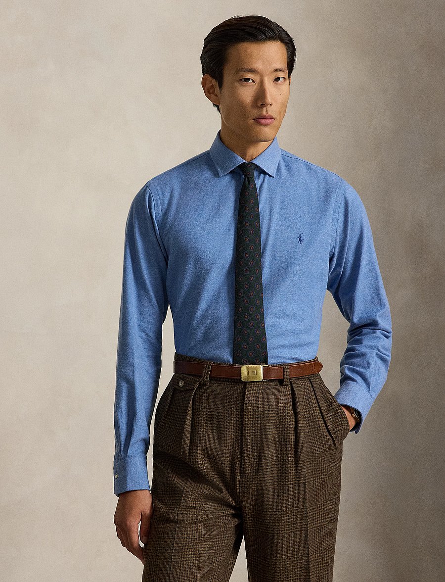 Polo Ralph Lauren - Custom Fit Performance Twill Shirt - casual - blue borage heath - 1