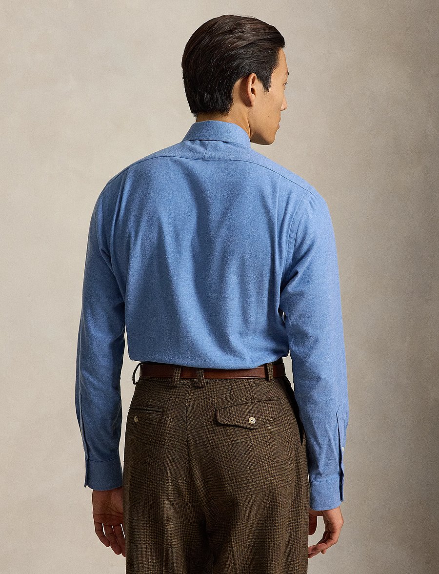 Polo Ralph Lauren - Custom Fit Performance Twill Shirt - casual - blue borage heath - 4