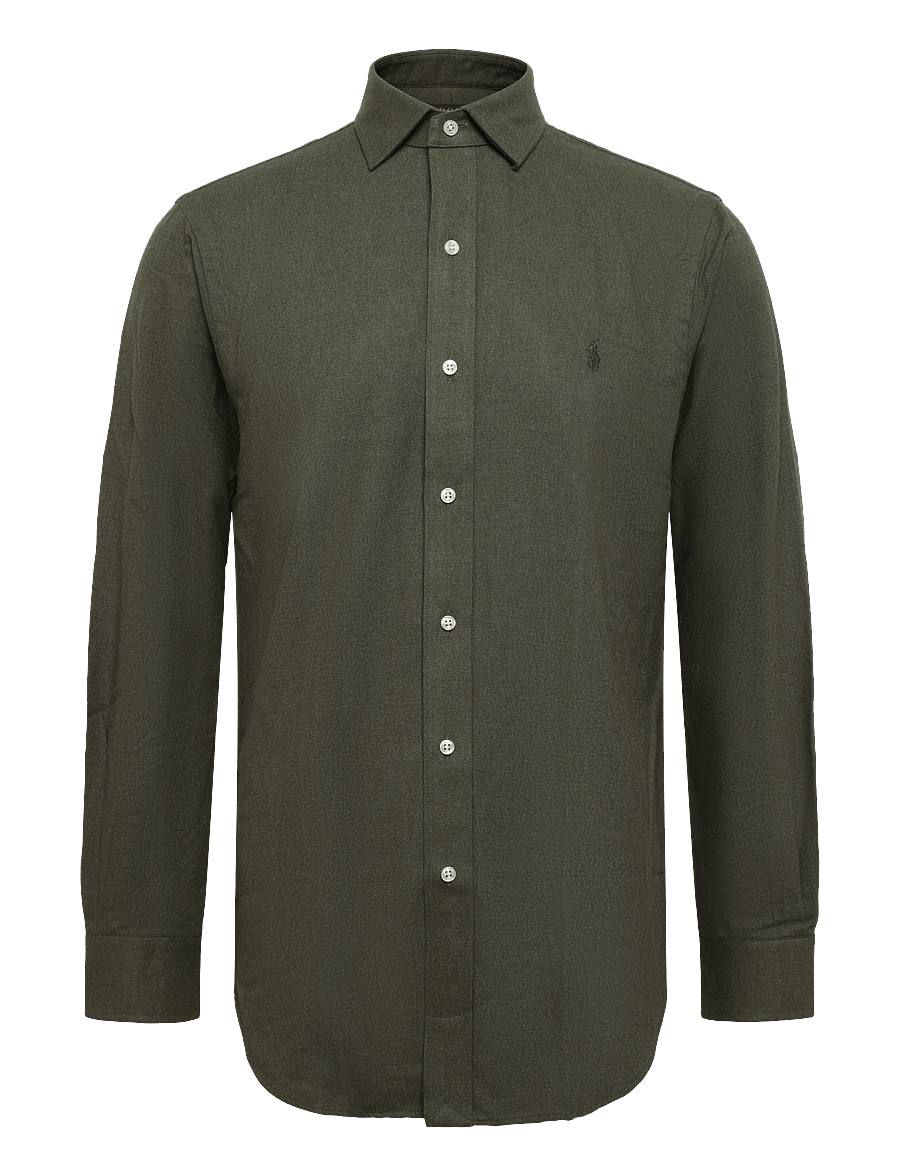 Polo Ralph Lauren - HV WT PERFRMC TWILL-WVN-SHIRT - casual shirts - olive shrub heath - 0