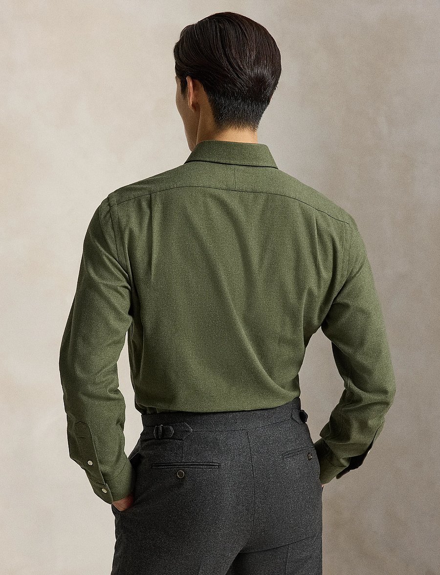 Polo Ralph Lauren - Custom Fit Performance Twill Shirt - casual - olive shrub heath - 4