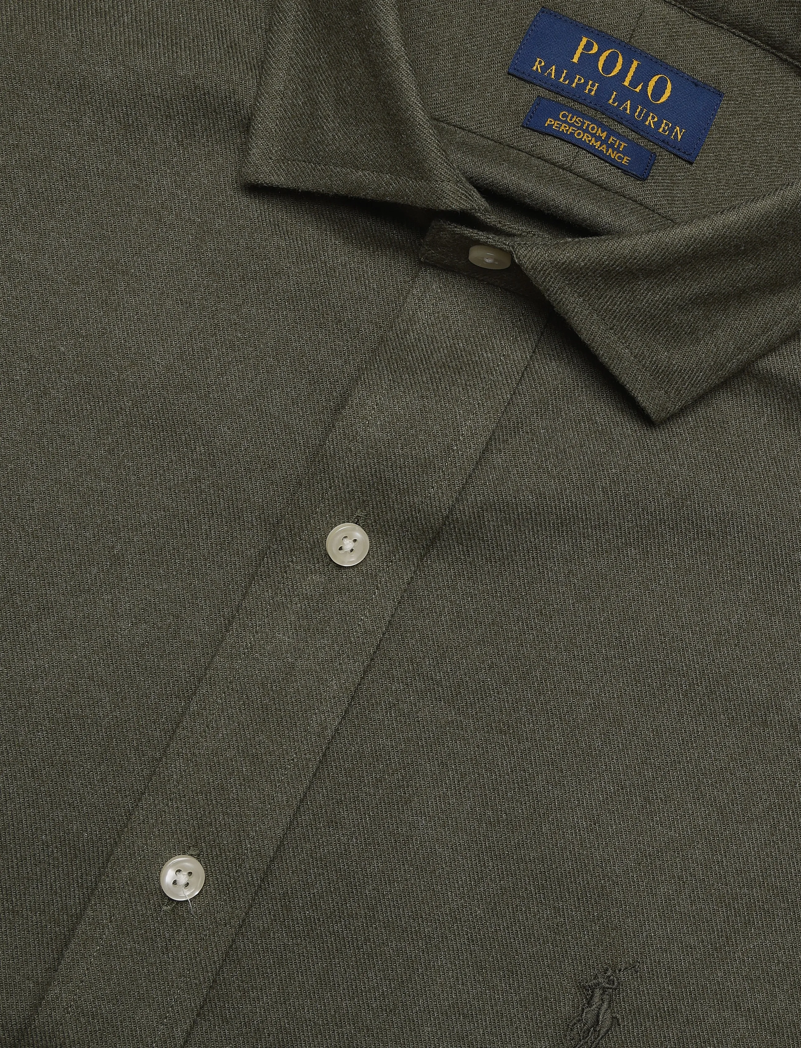 Polo Ralph Lauren - HV WT PERFRMC TWILL-WVN-SHIRT - casual shirts - olive shrub heath - 2