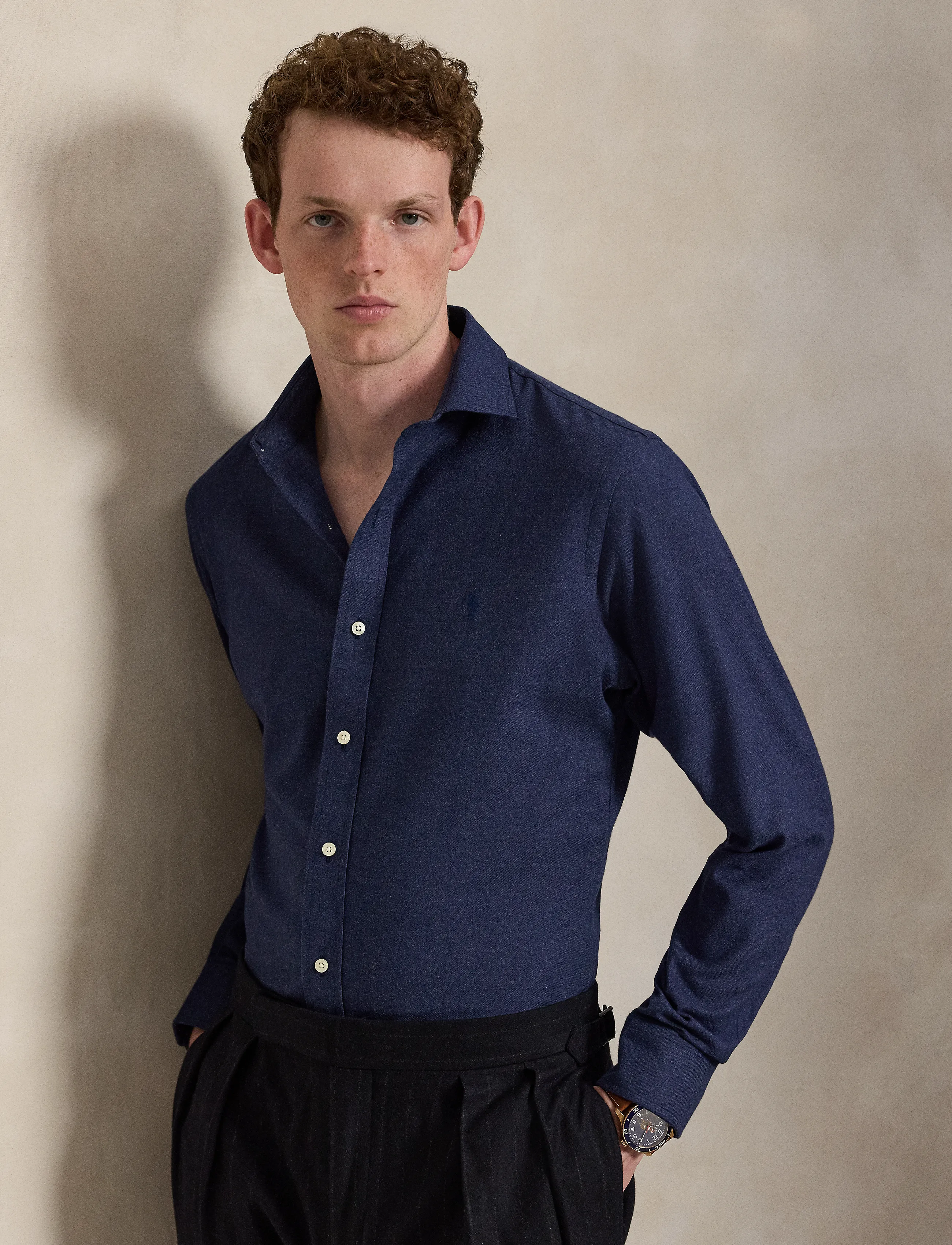 Polo Ralph Lauren Custom Fit Performance Twill Shirt - New arrivals - SPRING NAVY HEATH / navy