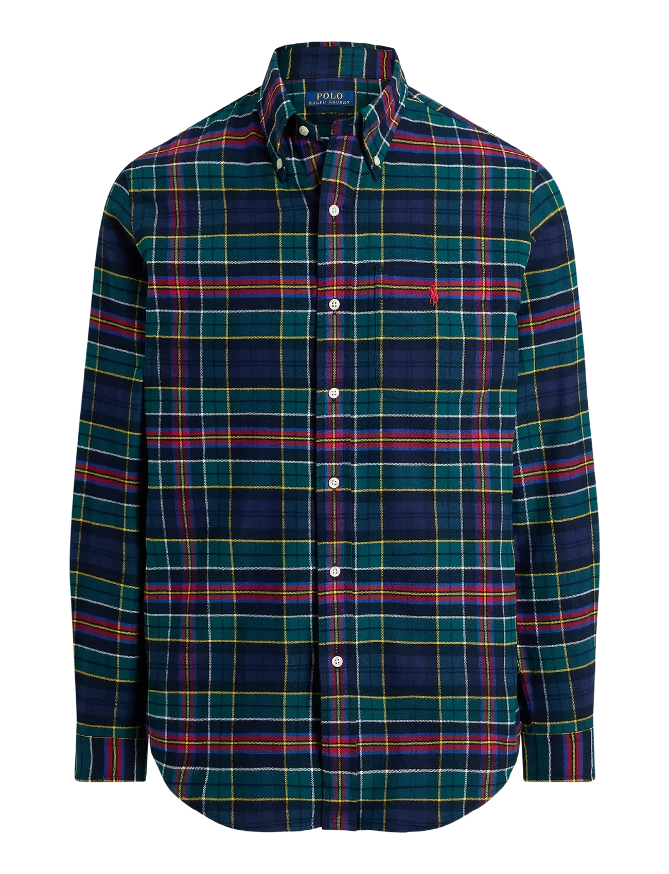 Polo Ralph Lauren - Custom Fit Plaid Performance Twill Shirt - 7442 green red mu - 1