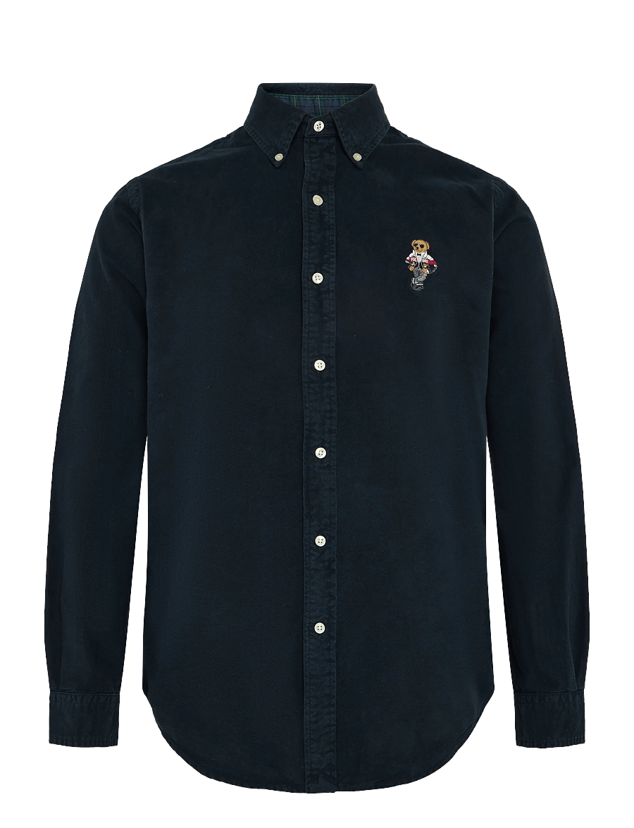 Polo Ralph Lauren - Custom Fit Polo Bear Oxford Shirt - oxford shirts - 7437a polo black - 0