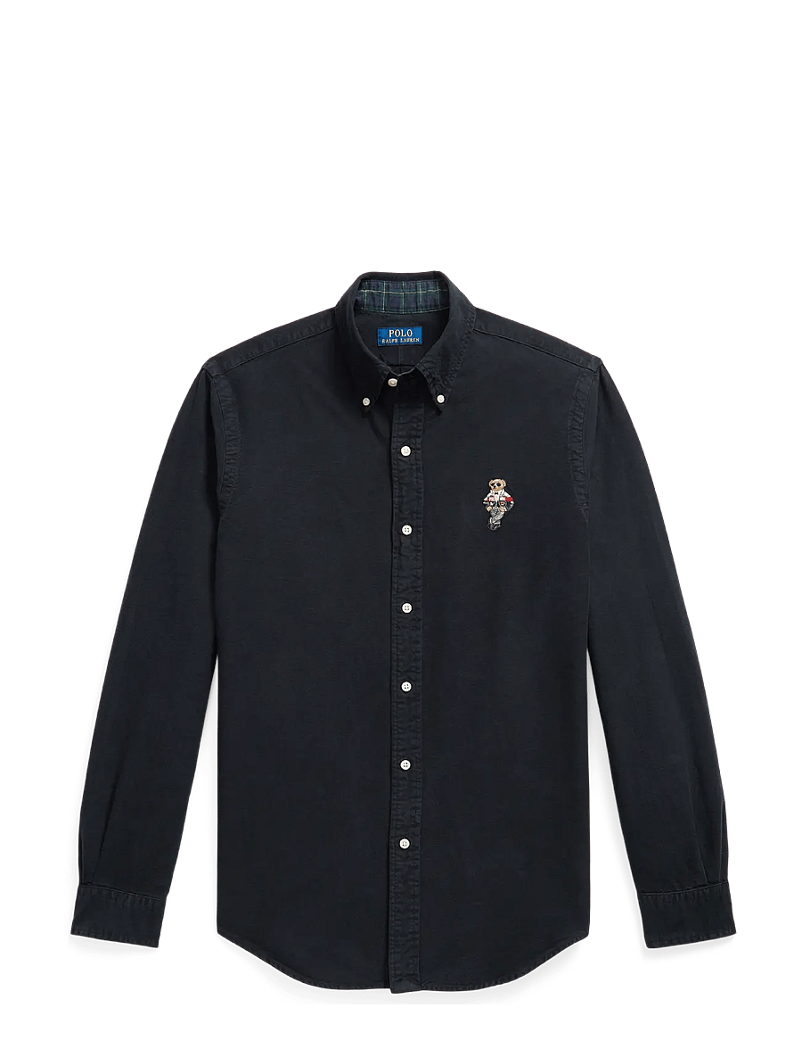 Polo Ralph Lauren - Custom Fit Polo Bear Oxford Shirt - oxford-skjortor - 7437a polo black - 0