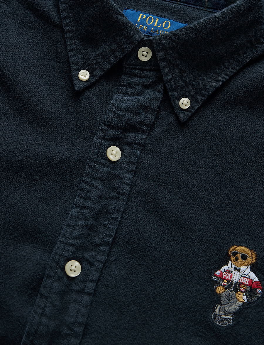 Polo Ralph Lauren - Custom Fit Polo Bear Oxford Shirt - oxford shirts - 7437a polo black - 2